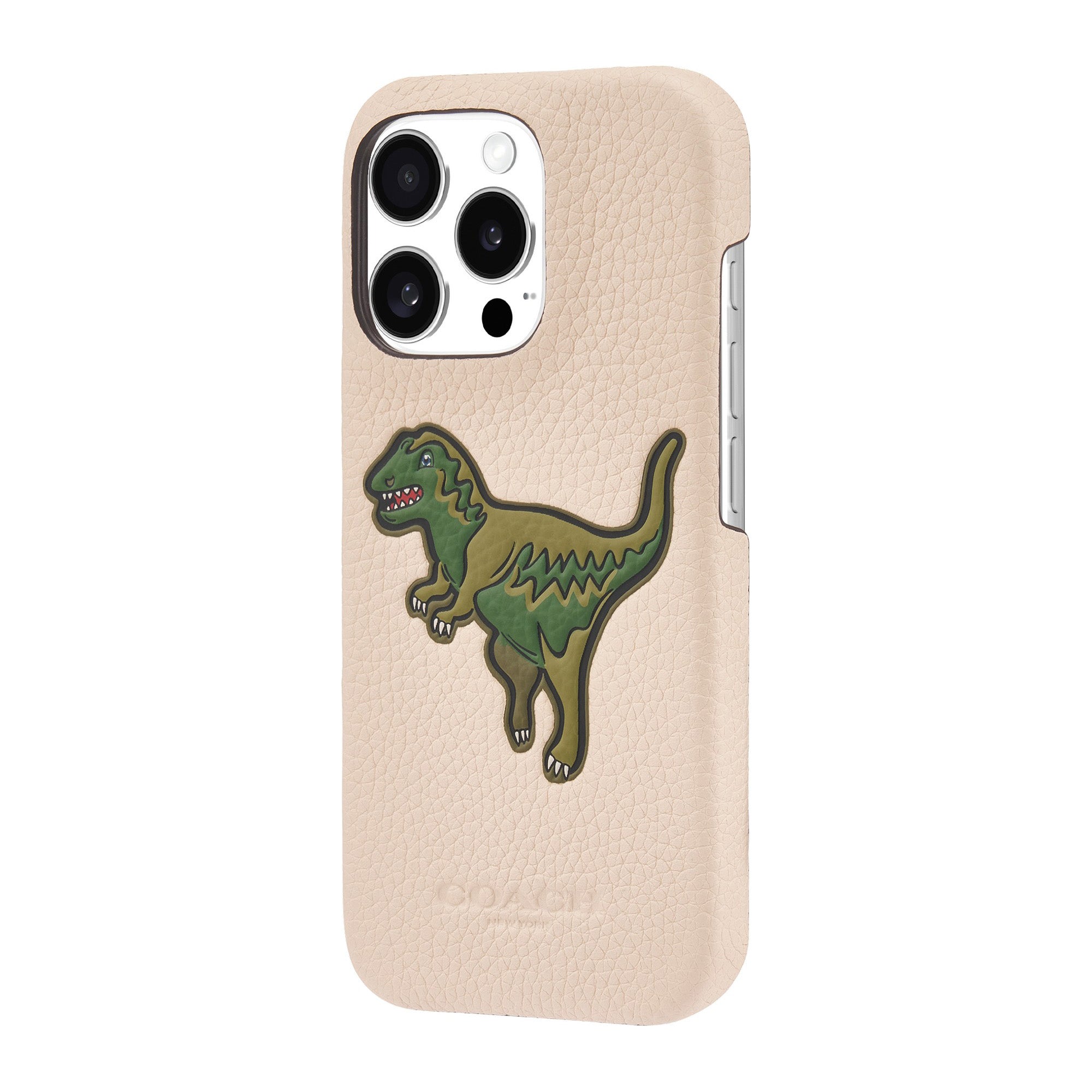 iPhone 16 Pro Coach Leather Slim Wrap Case - Ivory Rexy - 15-13371