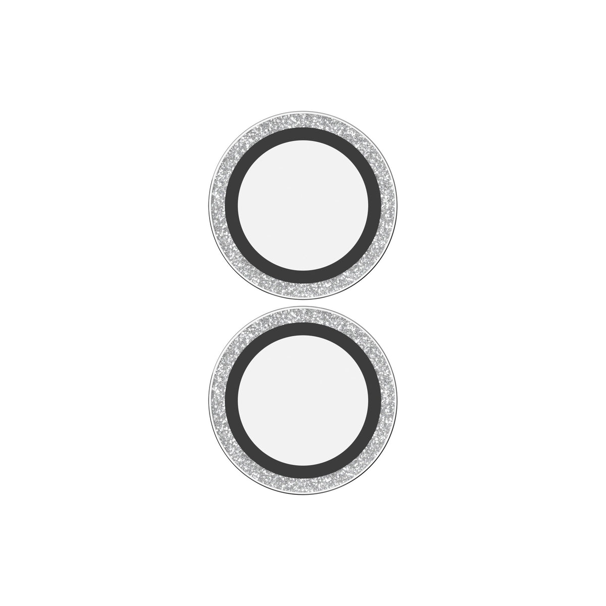 iPhone 16/16 Plus ZAGG InvisibleShield Glass Elite Camera Rings Lens Protector - Glitter - 15-13555
