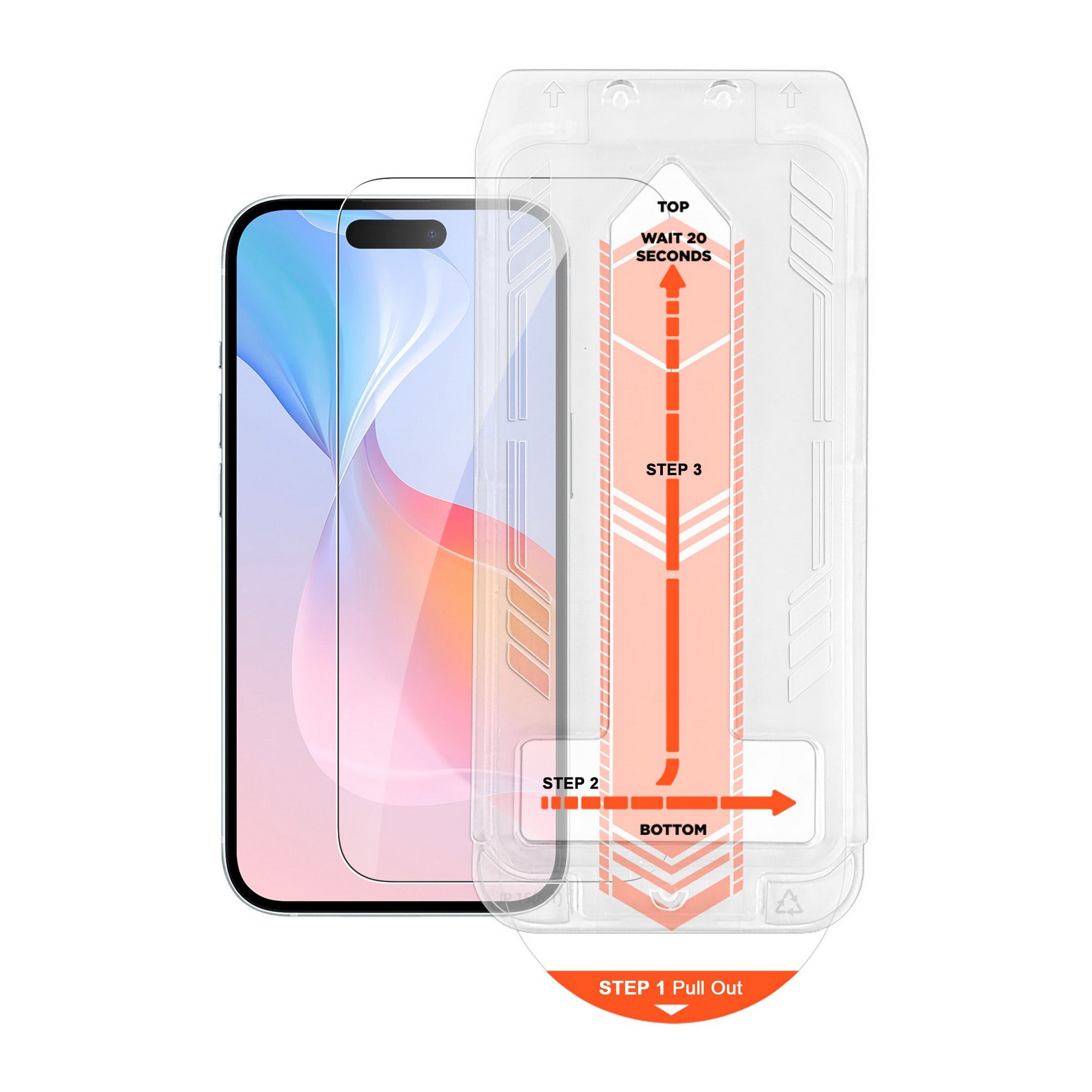 iPhone 16 Plus/15 Plus HyperGear Tempered Glass Screen Protector w/Dust-Free Install Tray - 15-13558
