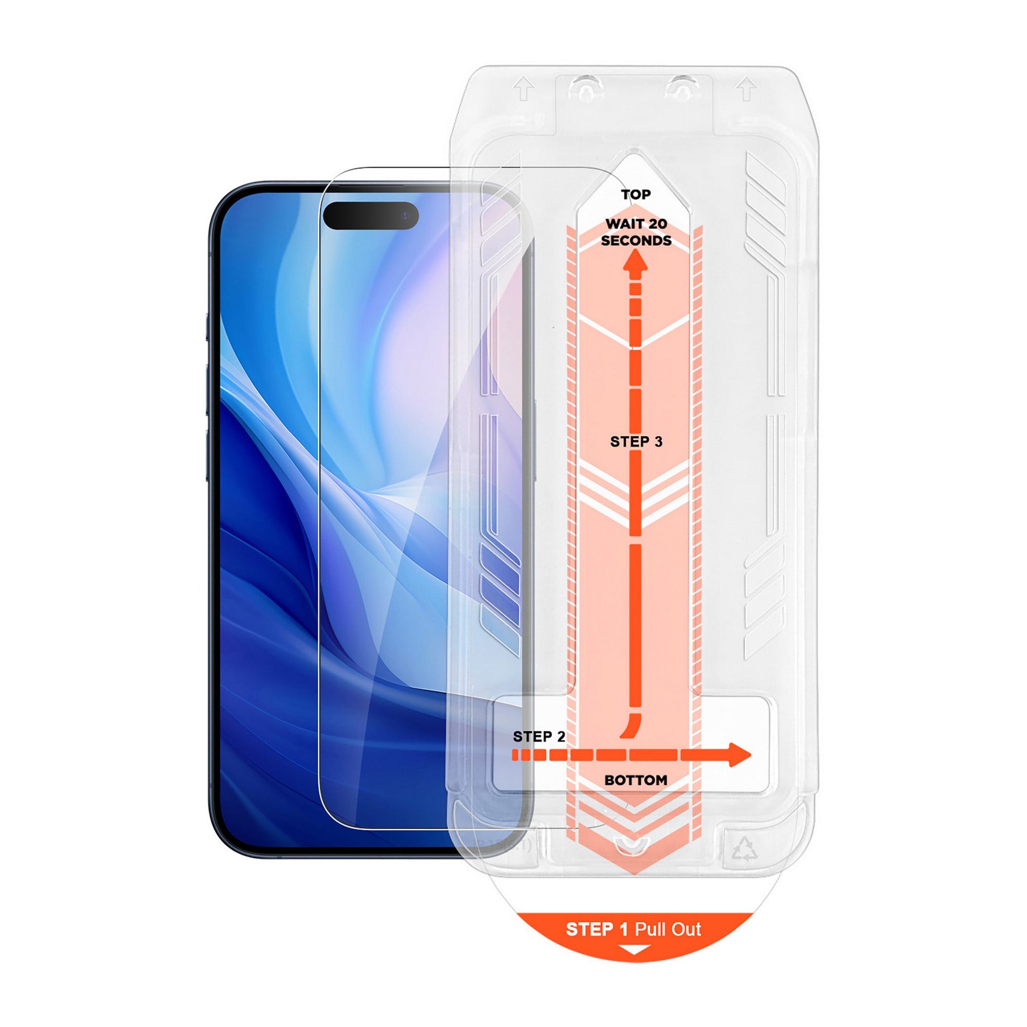 iPhone 16 Pro Max HyperGear Tempered Glass Screen Protector w/Dust-Free Install Tray - 15-13560