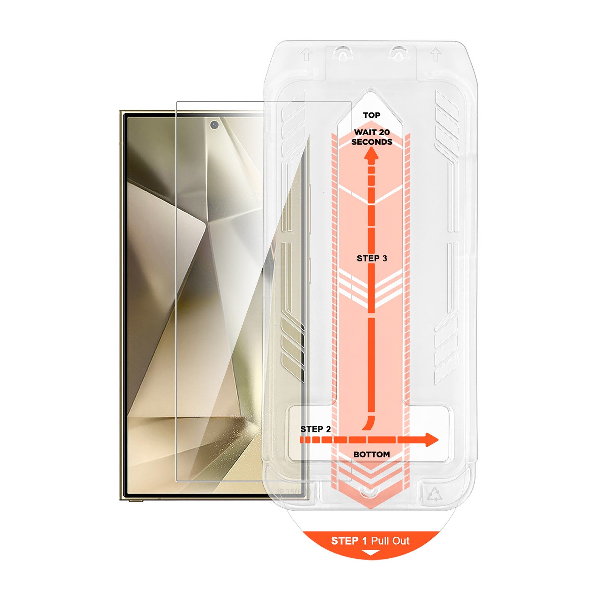Samsung Galaxy S24 Ultra 5G HyperGear Tempered Glass Screen Protector w/Installation Applicator Tray - 15-13568