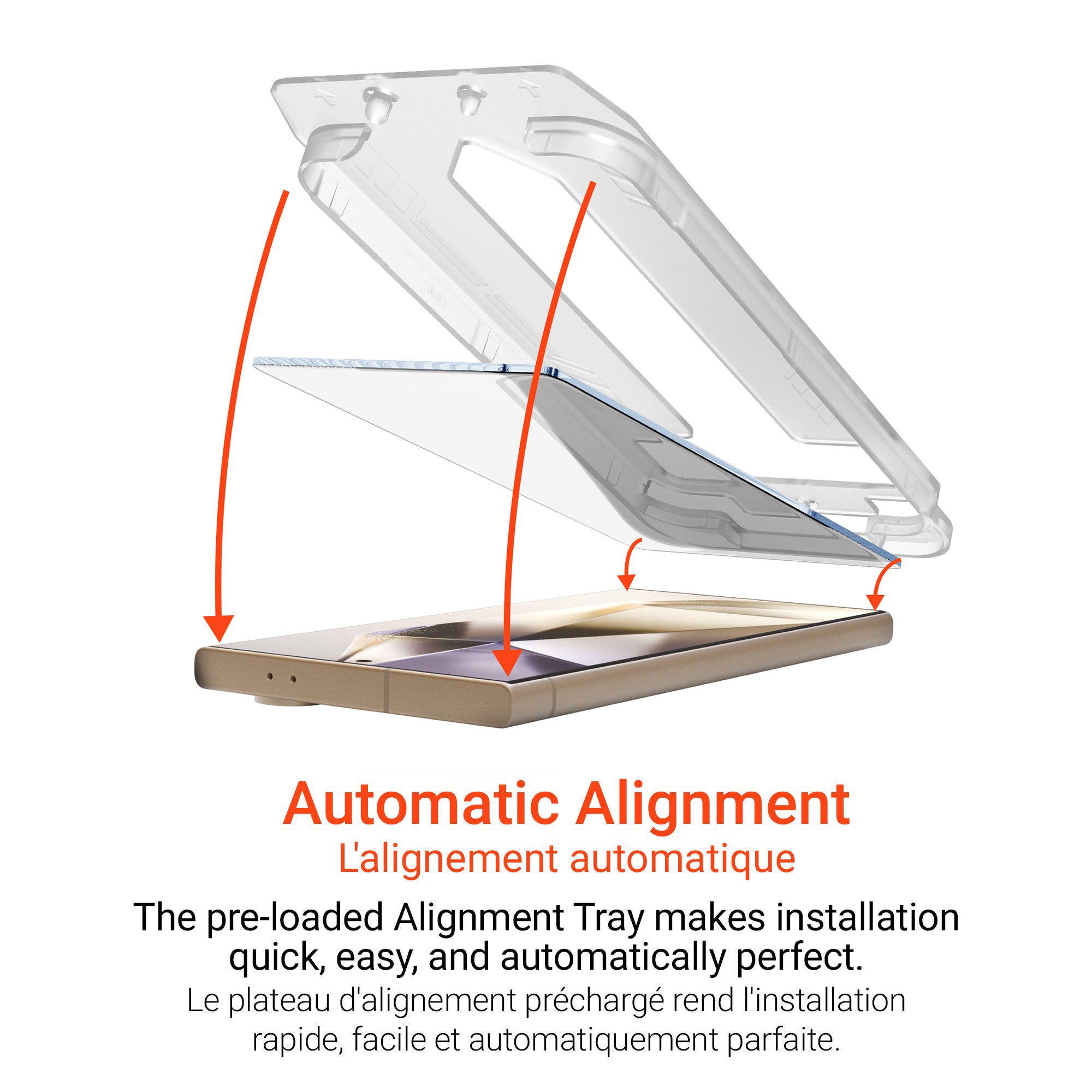 Samsung Galaxy S24 Ultra 5G HyperGear Tempered Glass Screen Protector w/Installation Applicator Tray - 15-13568