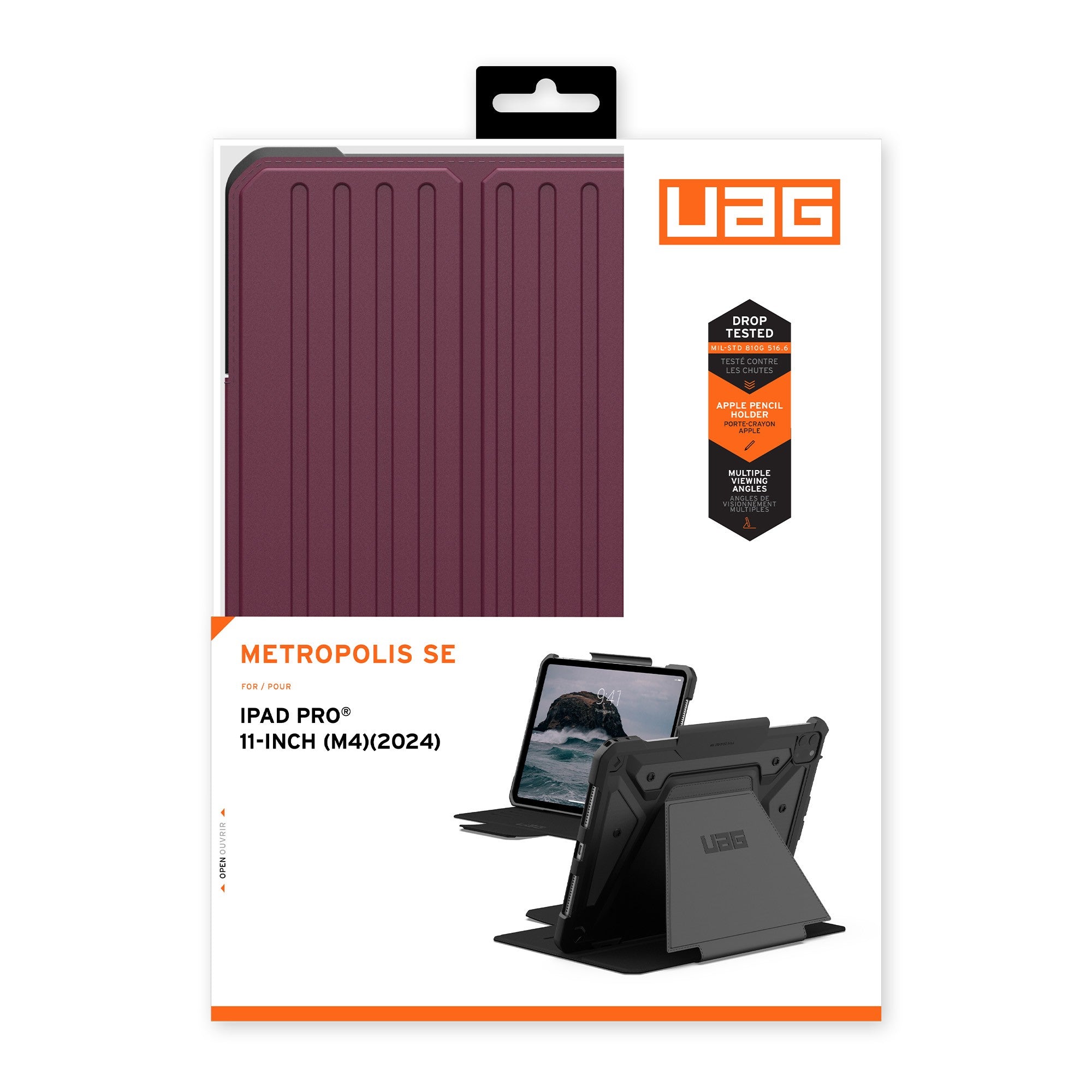 iPad Pro 11-in M5/M4 UAG Metropolis SE - Bordeaux - 15-13719