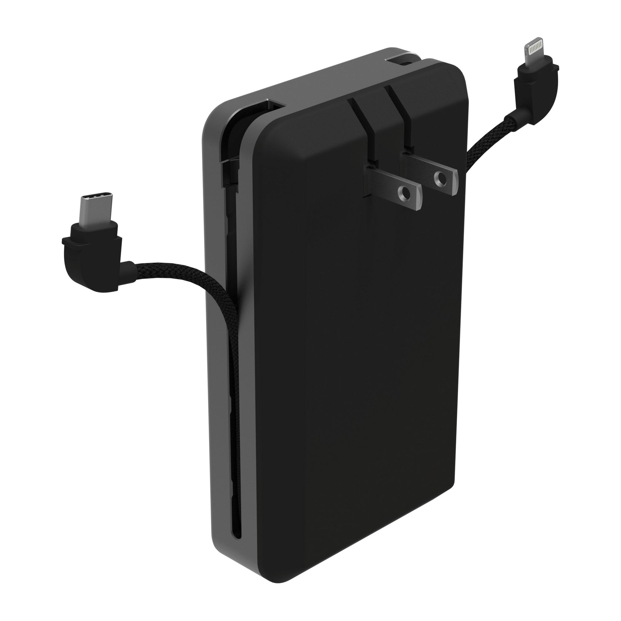 Mophie 10,000 mAh Powerstation Plus Ultra w/Cables + AC Plug - Black - 15-13730