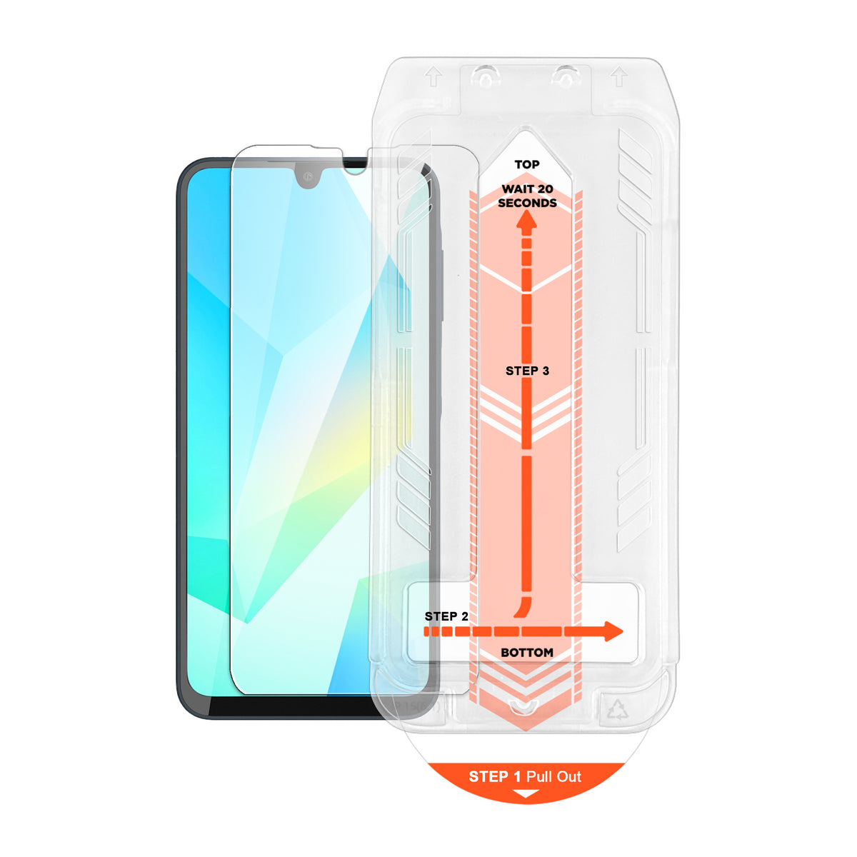 Samsung Galaxy A18/A17/A16 HyperGear Tempered Glass Screen Protector w/Dust-Free Install Tray - 15-13920