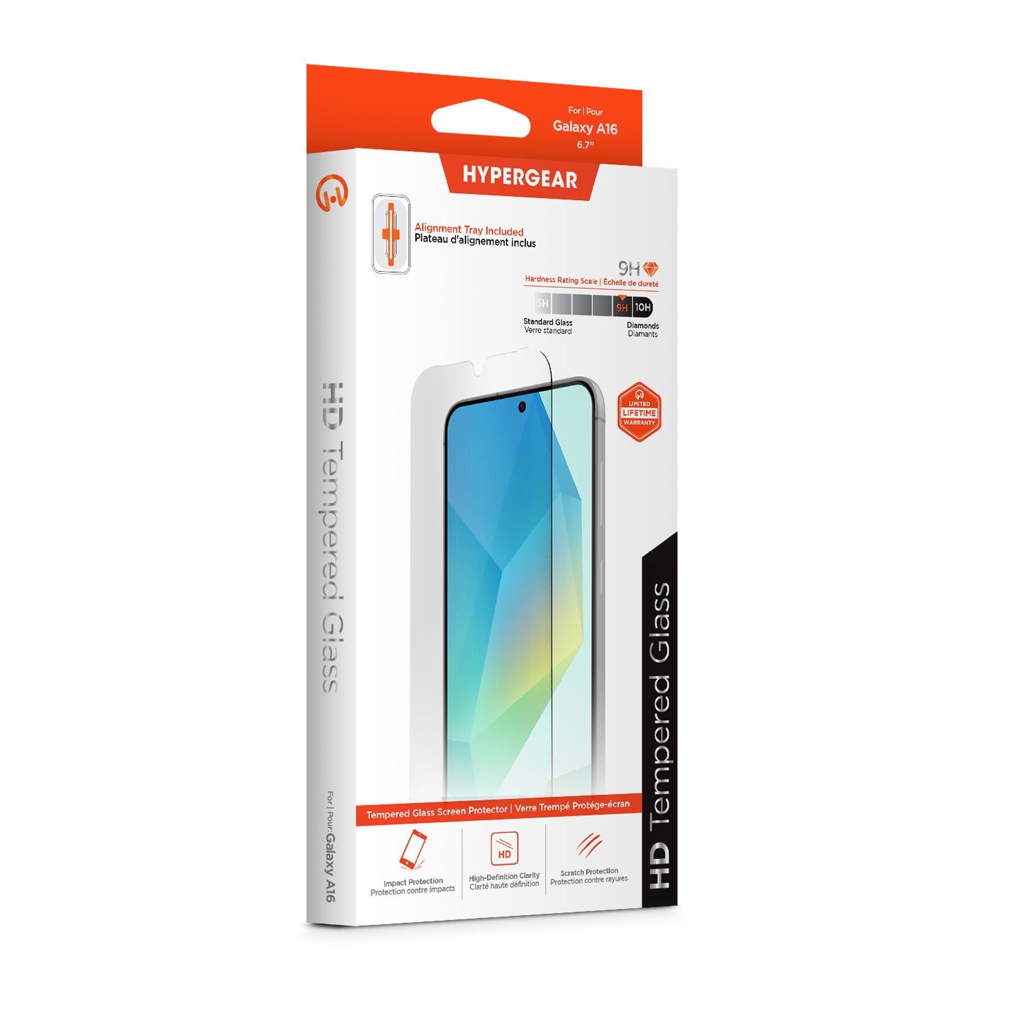 Samsung Galaxy A16 HyperGear Tempered Glass Screen Protector w/Installation Applicator Tray - 15-13920