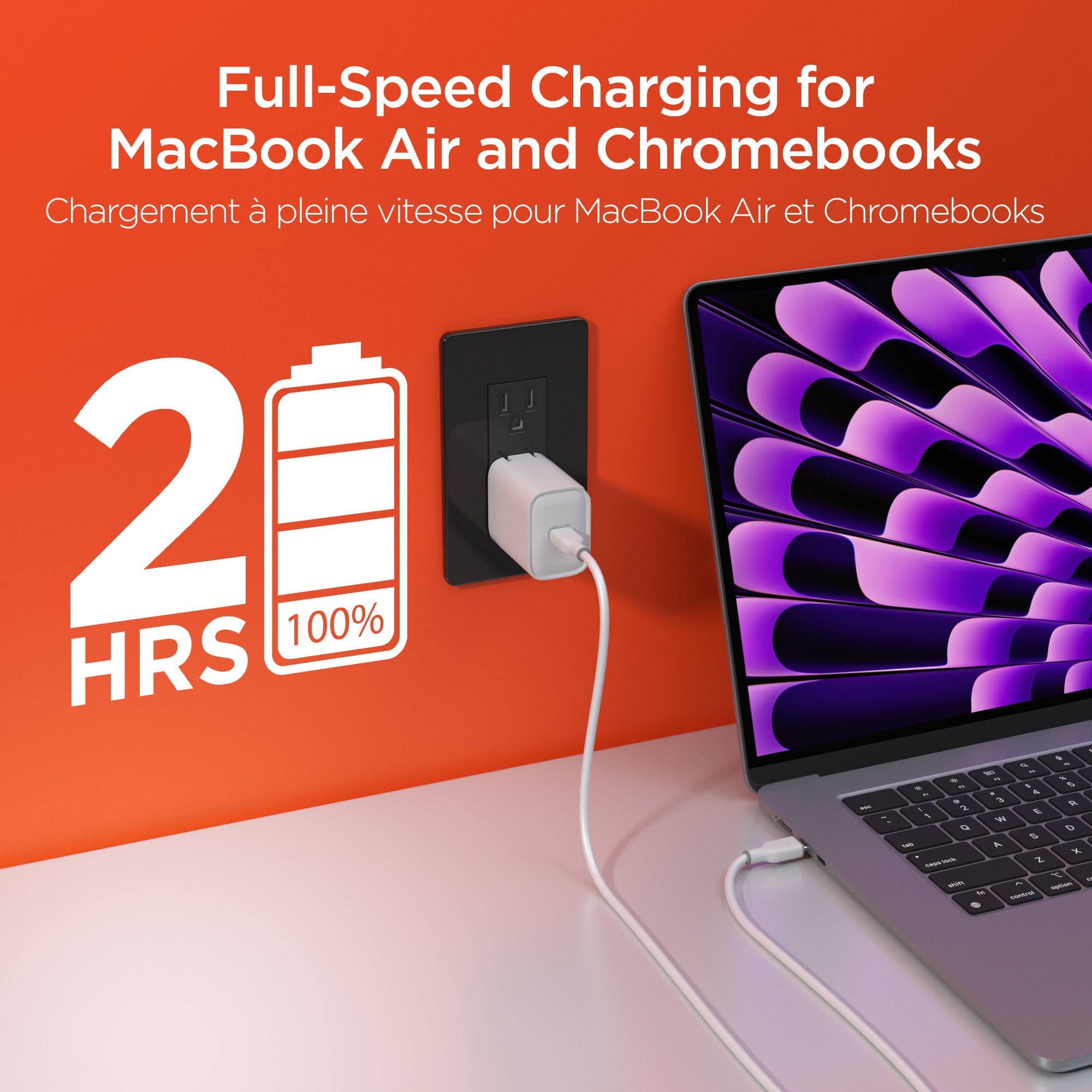 Hypergear 30W USB-C PD Wall Charger Hub w/LED - White - 15-14071