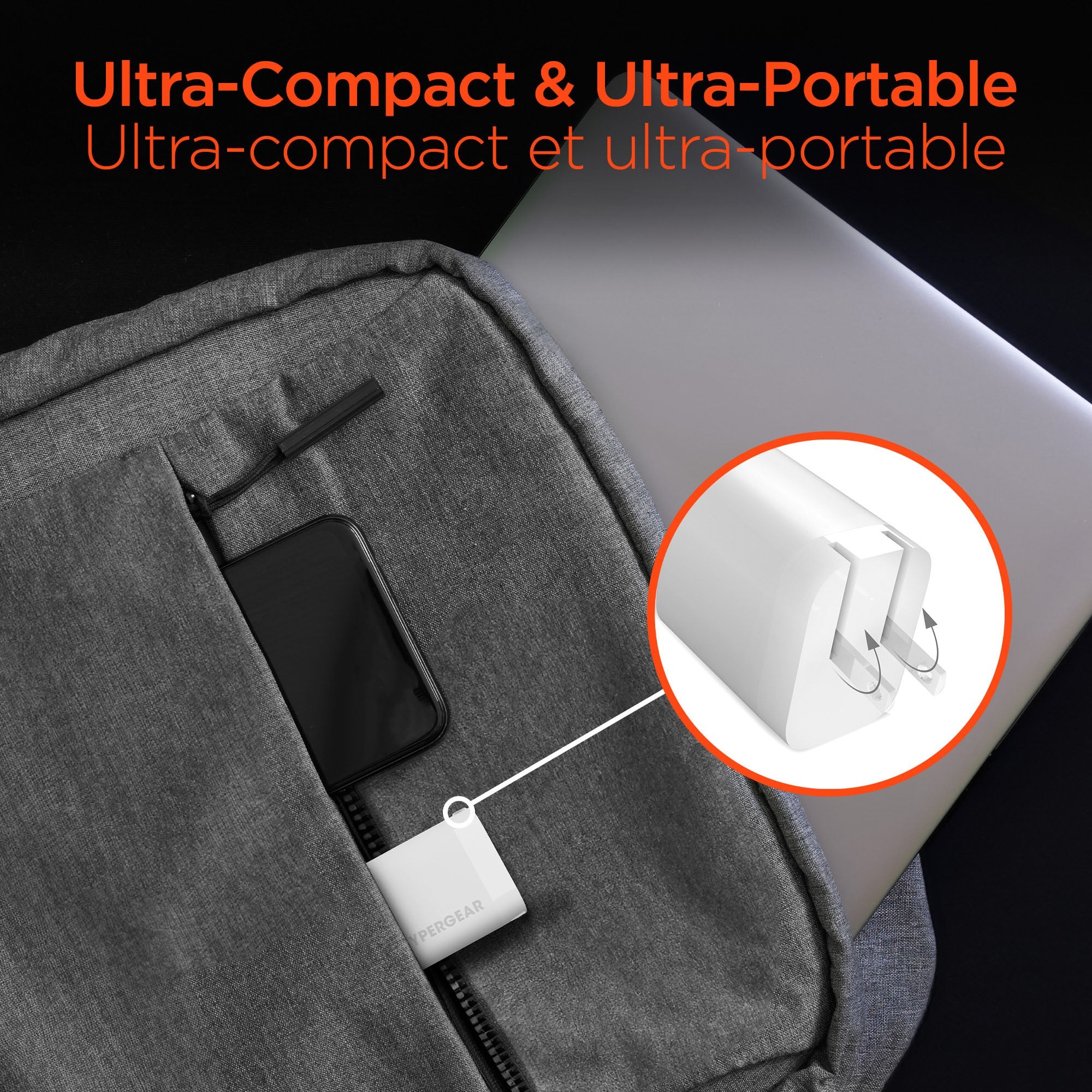 Hypergear 30W USB-C PD Wall Charger Hub w/LED - White - 15-14071