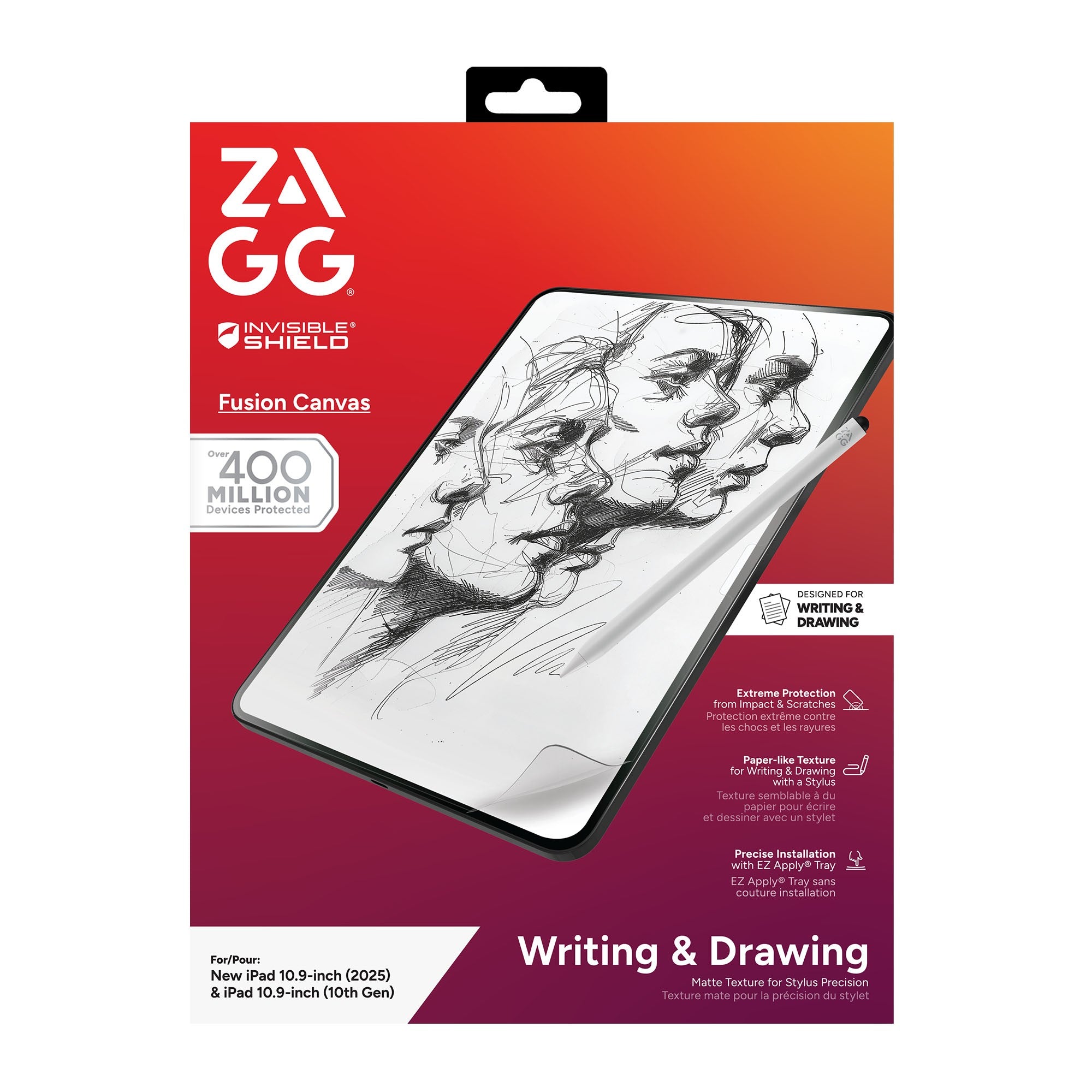 iPad A16/iPad 10th Gen ZAGG InvisibleShield Fusion Canvas Screen Protector - 15-14188