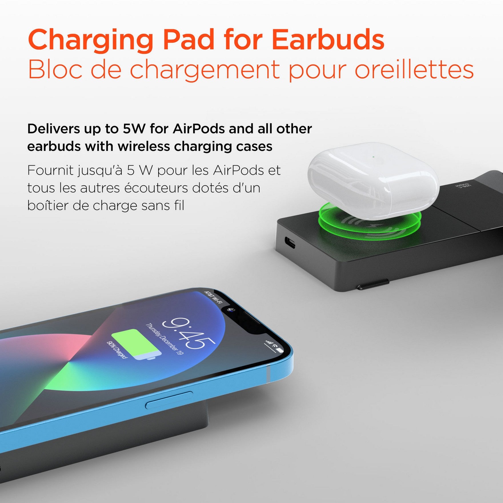 HyperGear 6-in-1 Foldable Wireless Charging Stand Compatible with Samsung & Apple Watch - 15-14278