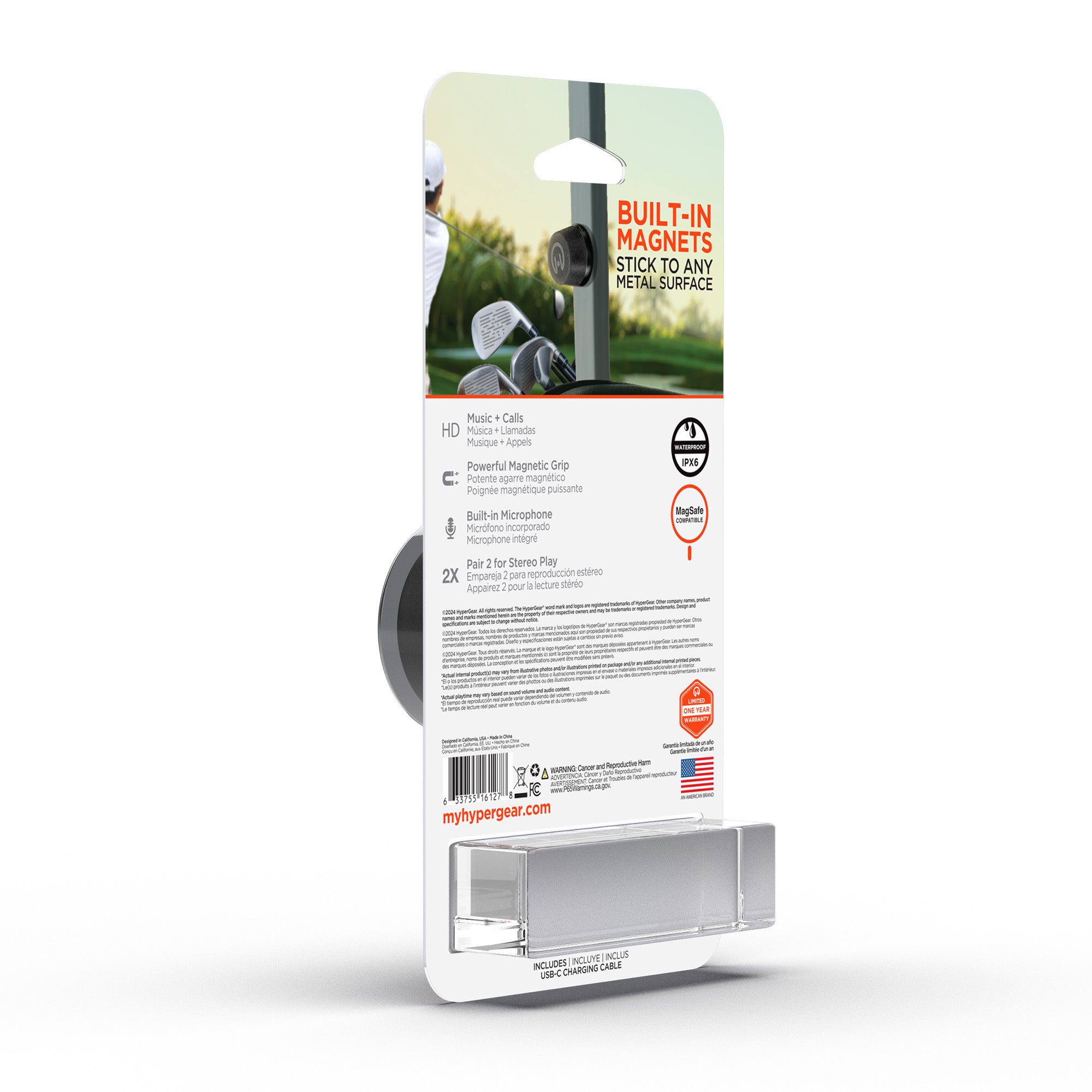 HyperGear Pocket Popper Magnetic Mini Bluetooth Speaker - 15-14279