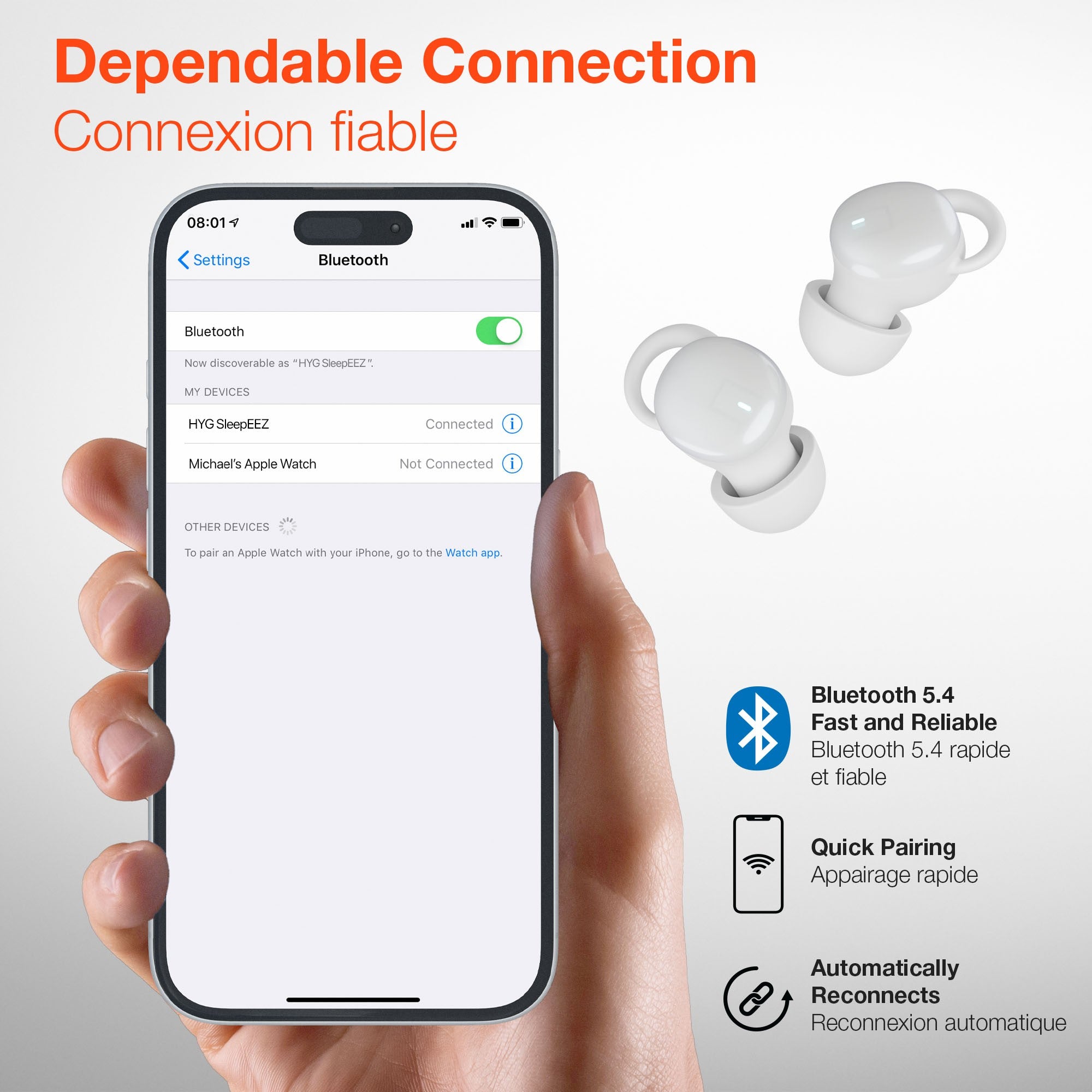 HyperGear SleepEez Mini Noise-Blocking True Wireless Earbuds - 15-14290