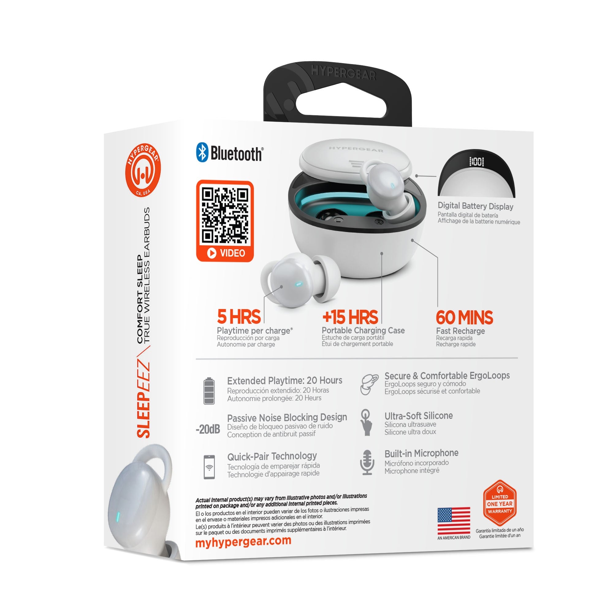 HyperGear SleepEez Mini Noise-Blocking True Wireless Earbuds - 15-14290