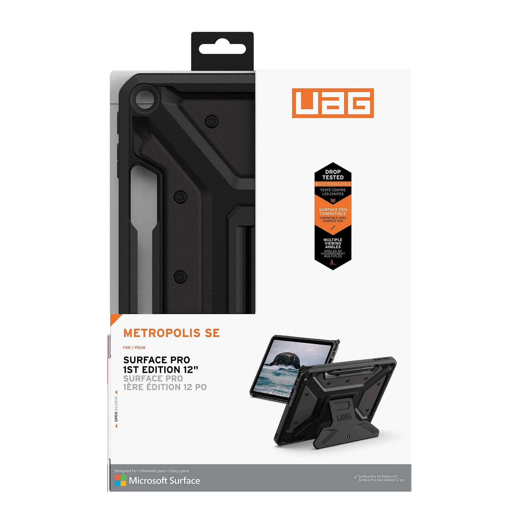Microsoft Surface Pro 1st Edition 12inch UAG Metropolis SE Series Case - Black - 15-14321