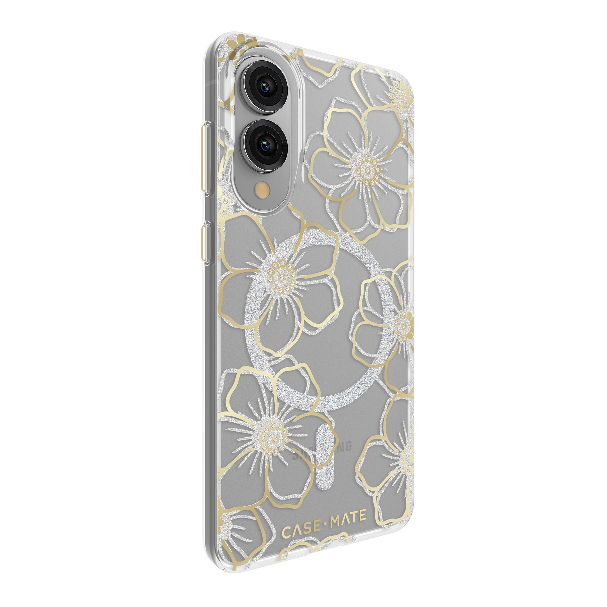 Samsung Galaxy S25 Edge Case-Mate Floral Gems Case w/Magnets - Gold - 15-14337