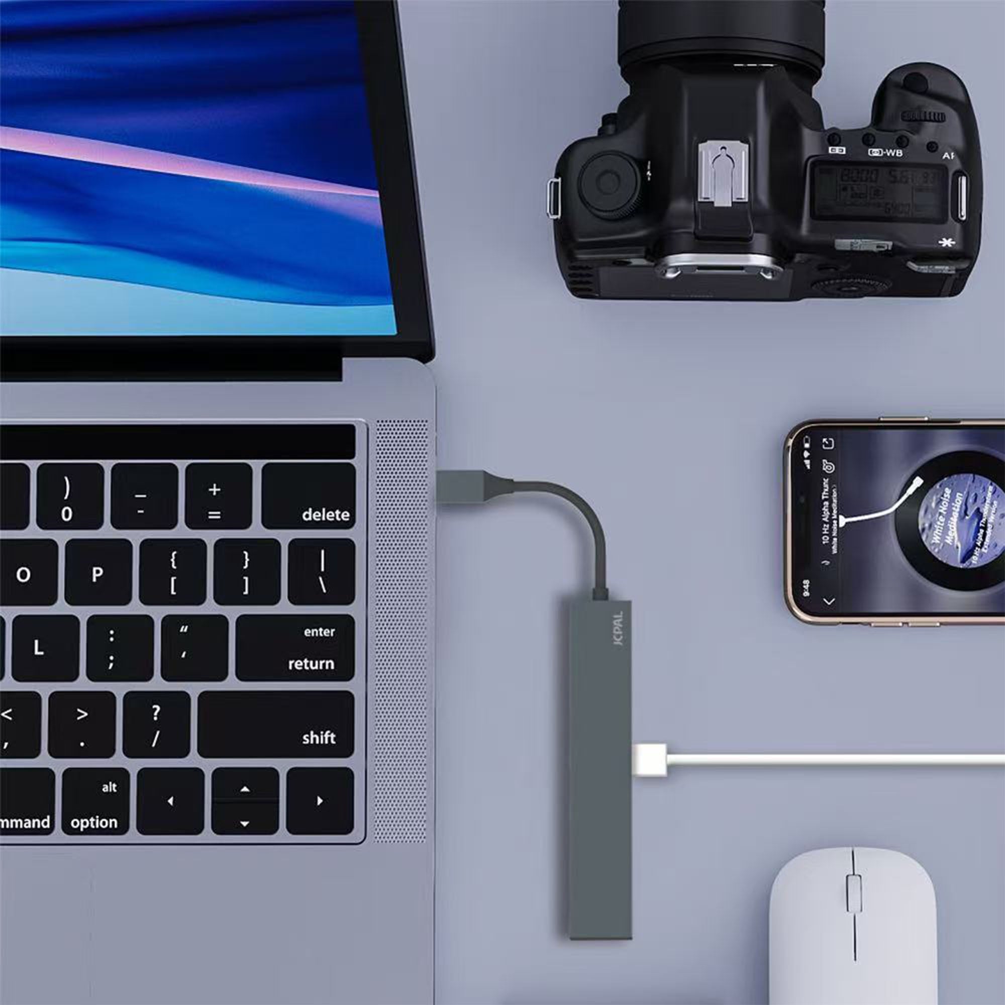 JCPal Linx USB-C 4-Port Hub - Black - 15-14371