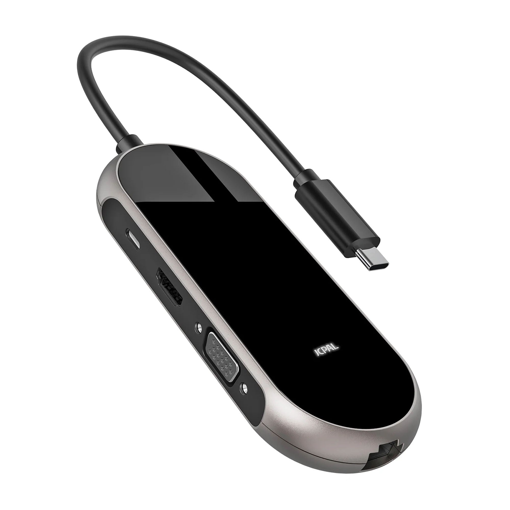 JCPal Onyx USB-C 9-Port Hub - Black/Silver - 15-14373