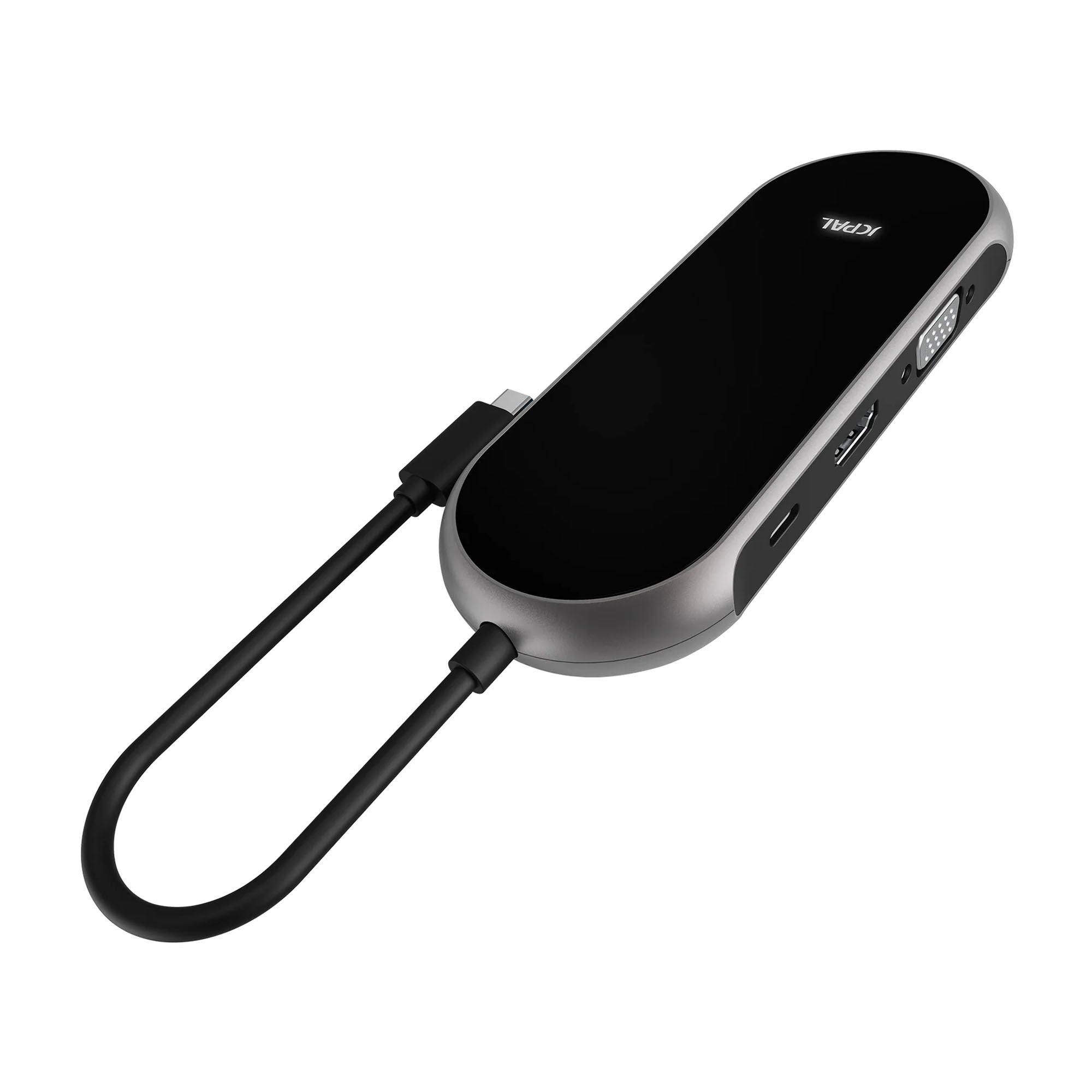 JCPal Onyx USB-C 9-Port Hub - Black/Silver - 15-14373