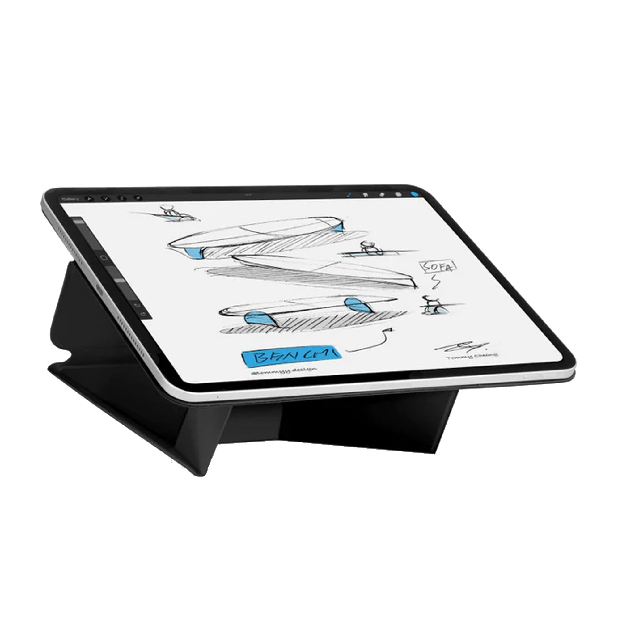 iPad Air 13-in M4/M3/M2/Pro 12.9 6th Gen MOFT Dynamic Folio Case - Black - 15-14411