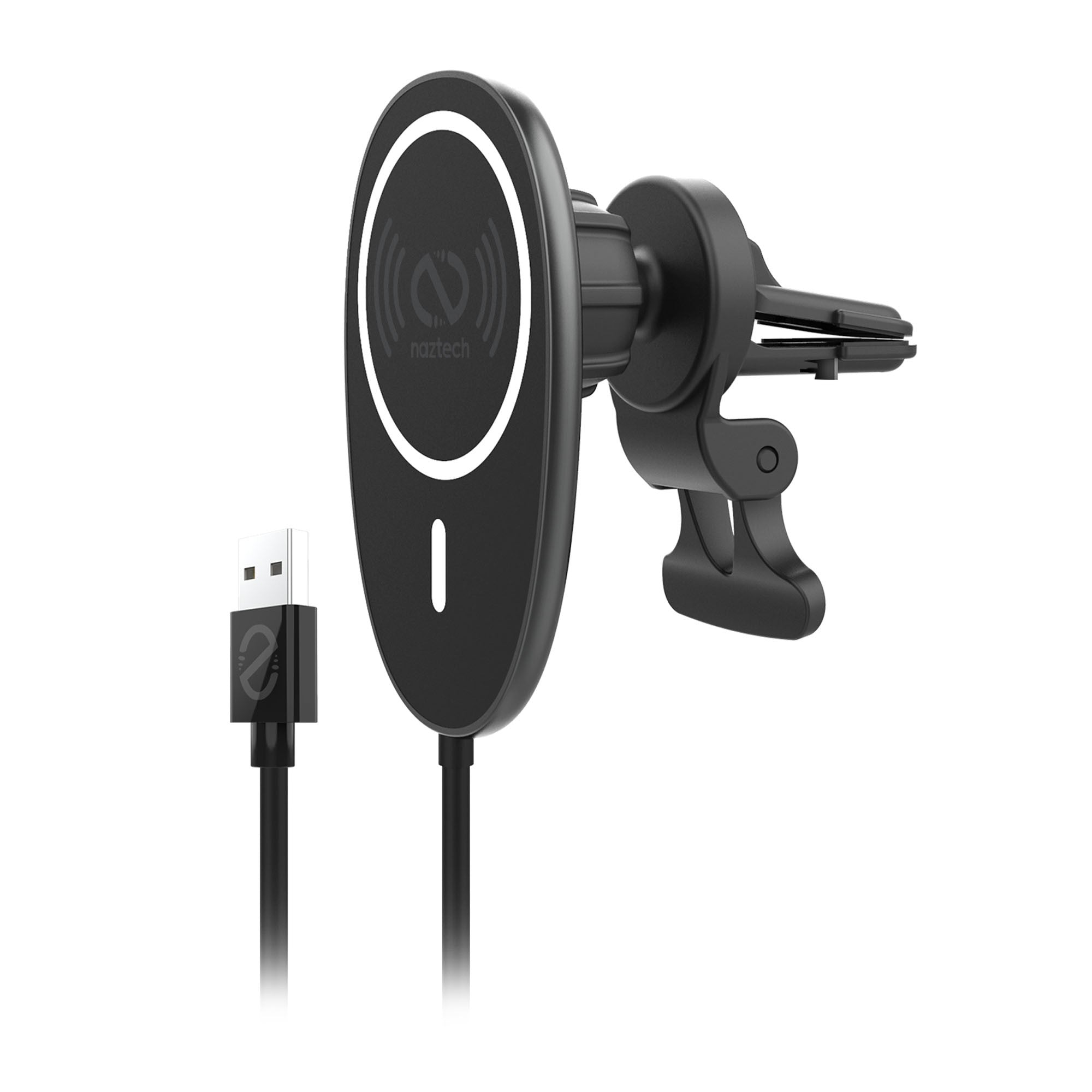 Naztech MagLock Fast Charging Vent Mount w/ Dual Port CLA Car Charger - 15-14425