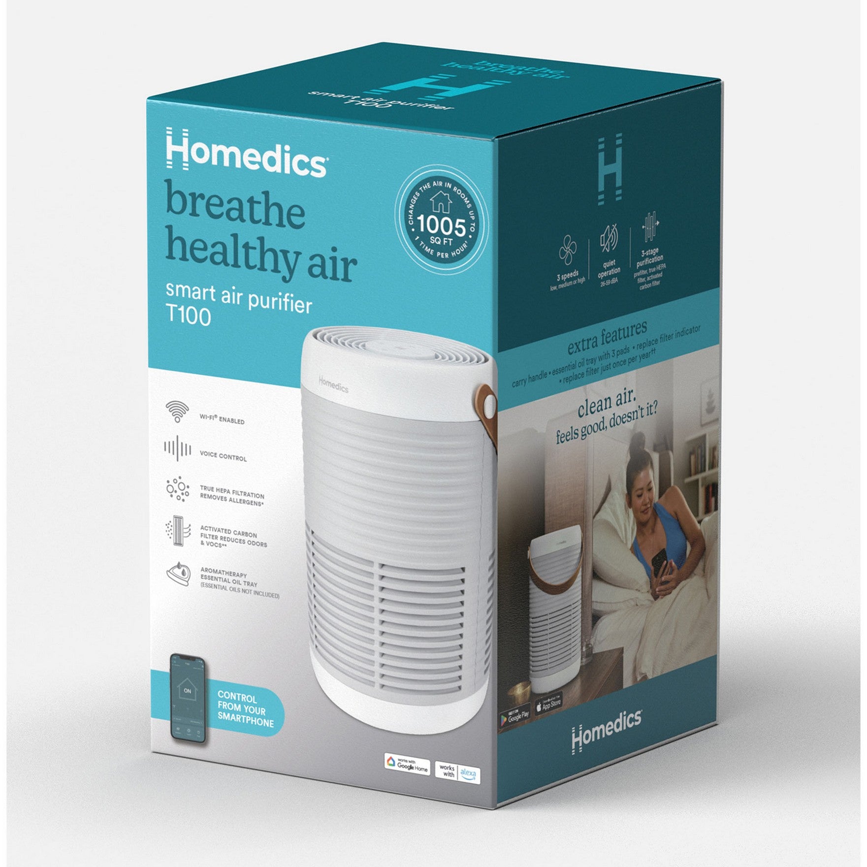Homedics Smart Air Purifier T100 - 15-14435