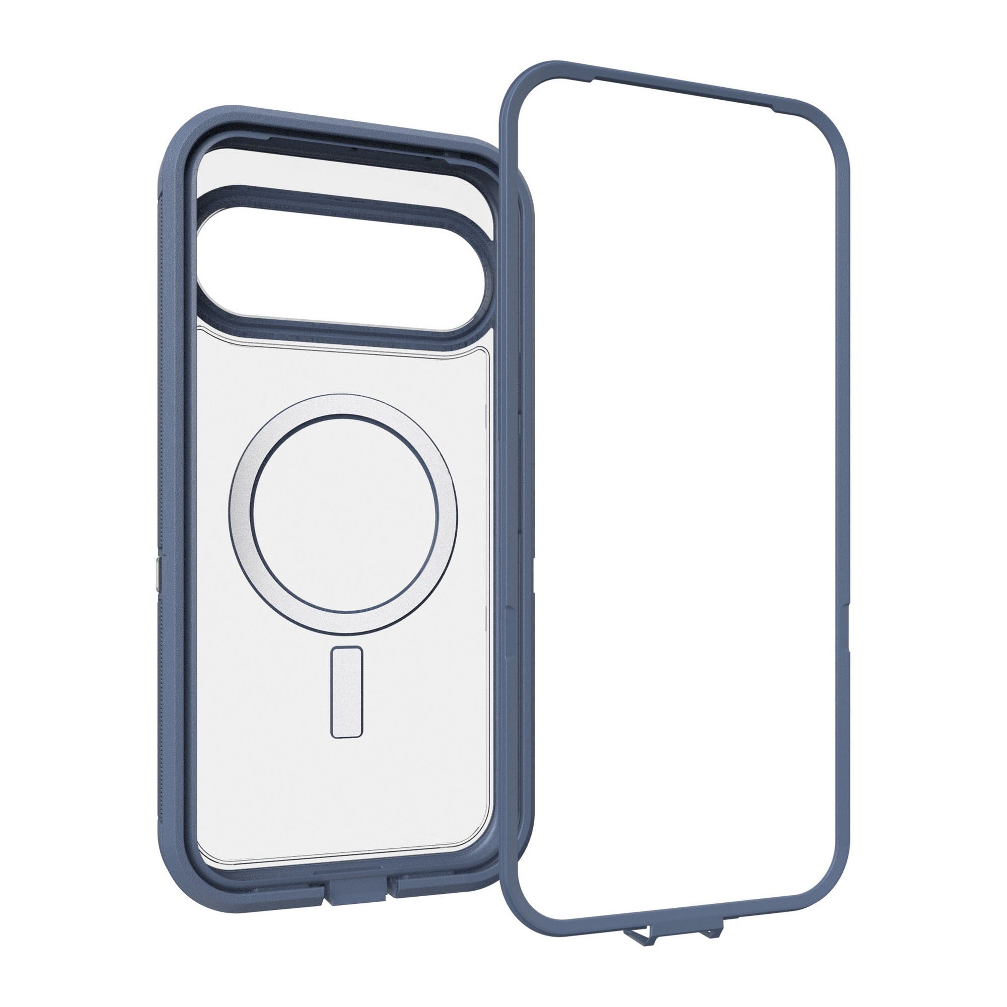 Google Pixel 10 Pro XL Otterbox Defender XT Clear Pro w/ MagSafe Series Case - Clear/Blue - 15-14443