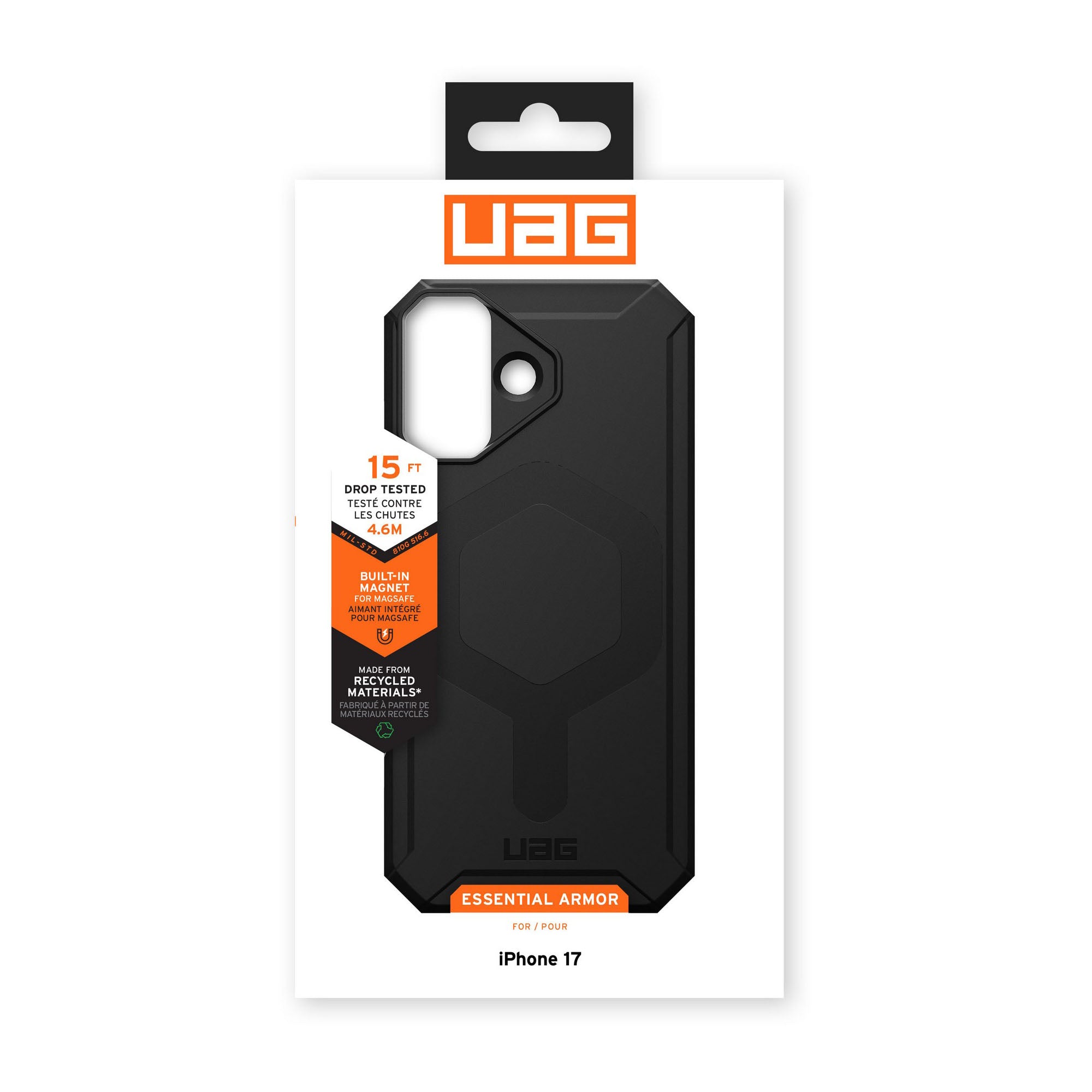 iPhone 17 UAG Essential Armor MagSafe Case - Black - 15-14462
