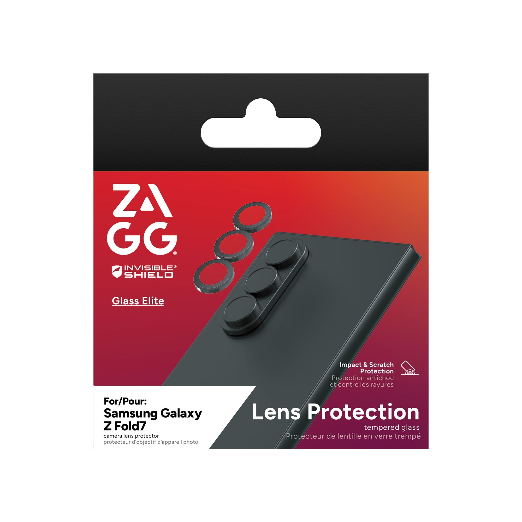 Samsung Galaxy Z Fold7 ZAGG InvisibleShield Glass Elite AR Camera Rings Lens Protector - 15-14509