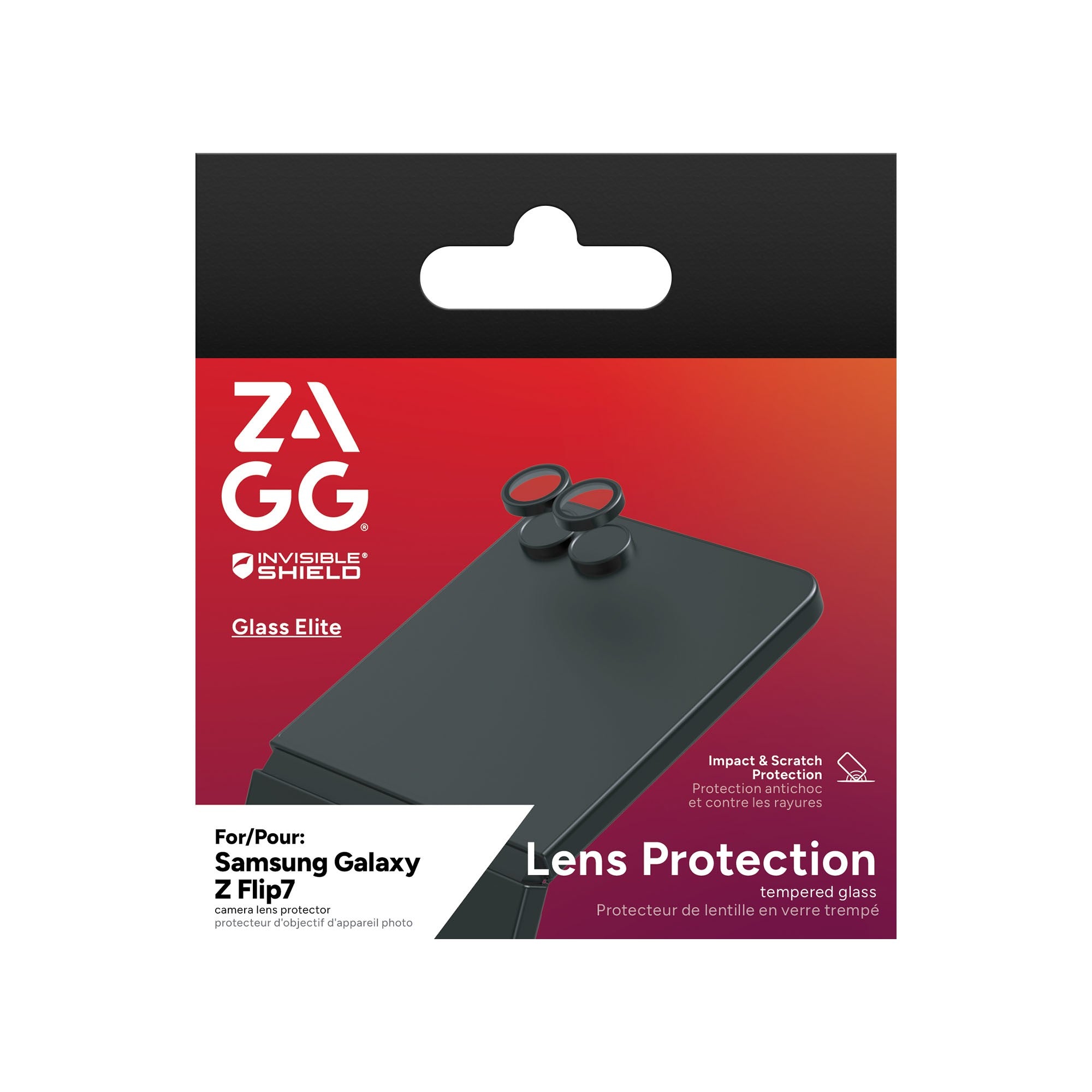 Samsung Galaxy Z Flip7 ZAGG InvisibleShield Glass Elite AR Camera Rings Lens Protector - 15-14513
