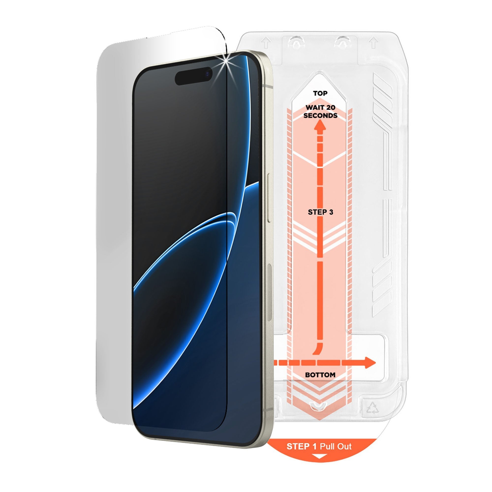 iPhone Air HyperGear Tempered Glass Screen Protector w/Dust Removal Applicator Tray - 15-14538