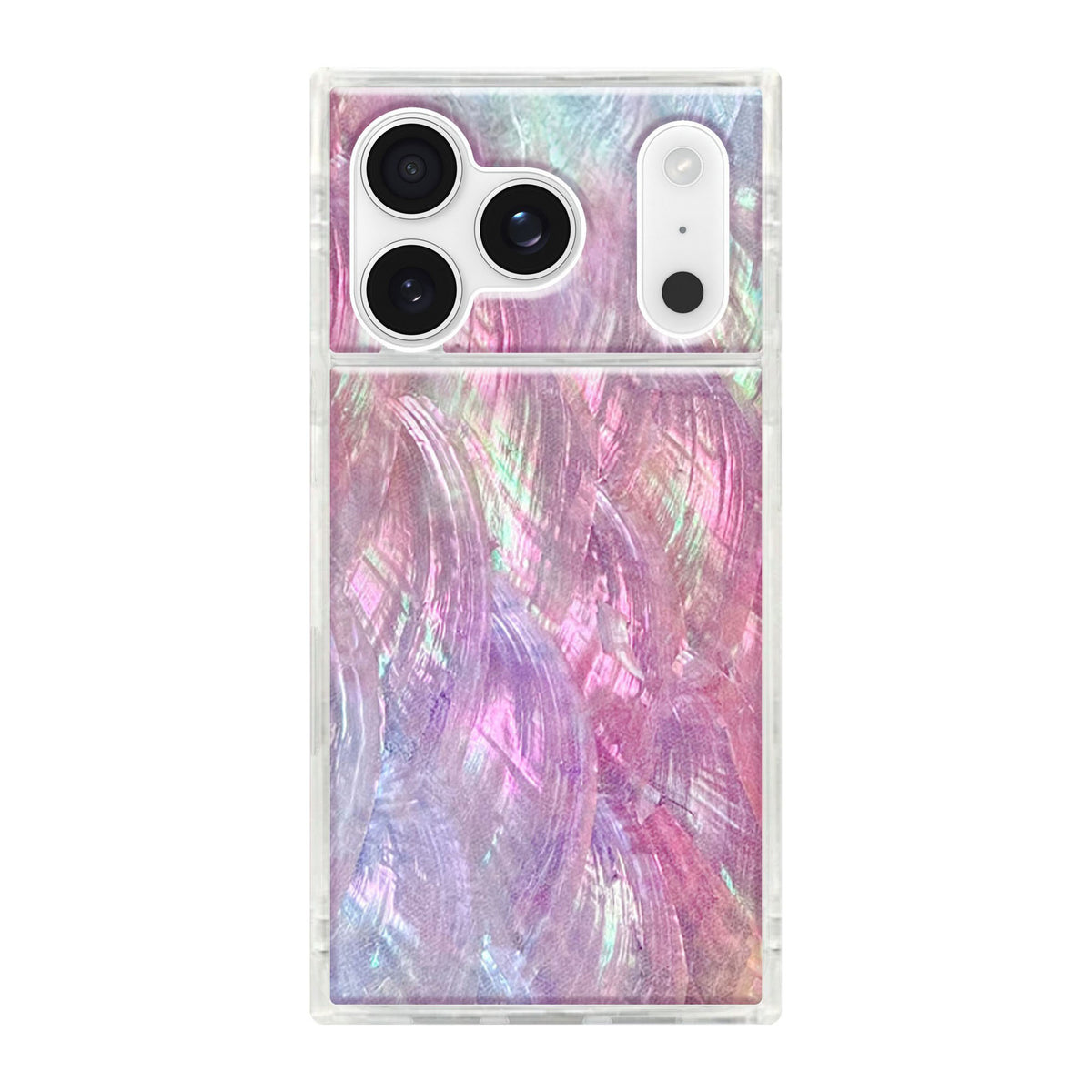 iPhone 18 Pro/17 Pro FLAUNT Square MagSafe Case - Pink Mother of Pearl - 15-14592