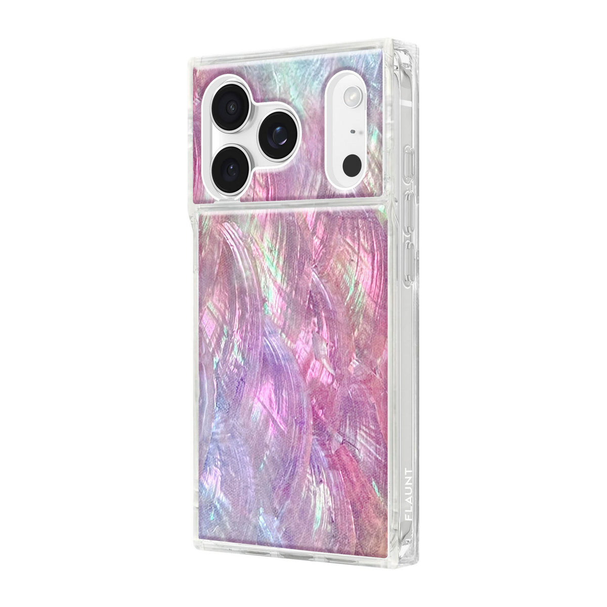 iPhone 18 Pro/17 Pro FLAUNT Square MagSafe Case - Pink Mother of Pearl - 15-14592