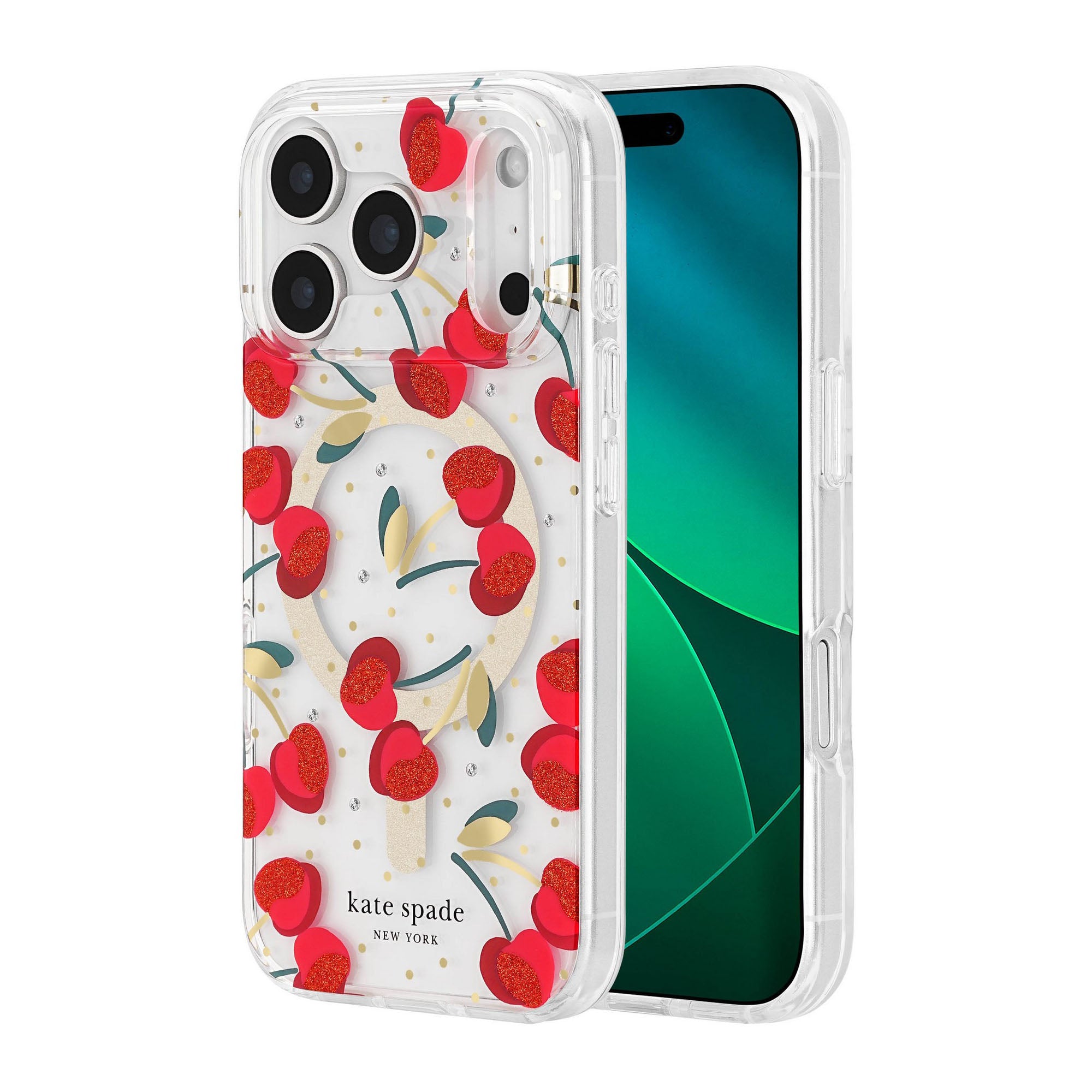 iPhone 17 Pro Kate Spade Protective MagSafe Case - Cherry Dot - 15-14595