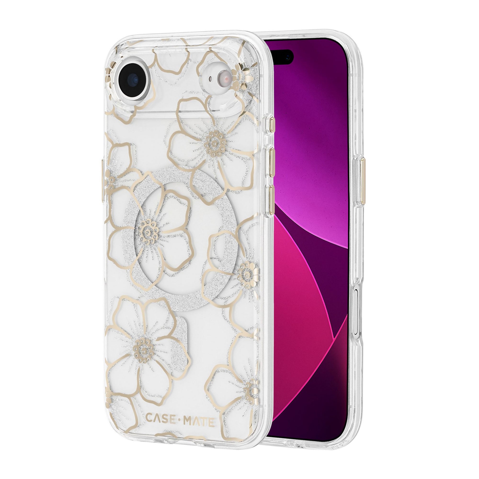 iPhone Air Case-Mate Floral Gems MagSafe Case - Gold - 15-14607