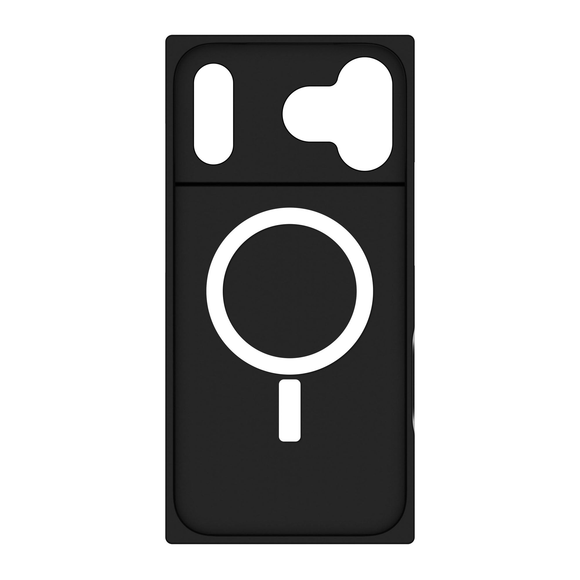 iPhone 17 Pro Max FLAUNT Square Faux Leather MagSafe Case - Black Crocodile - 15-14628