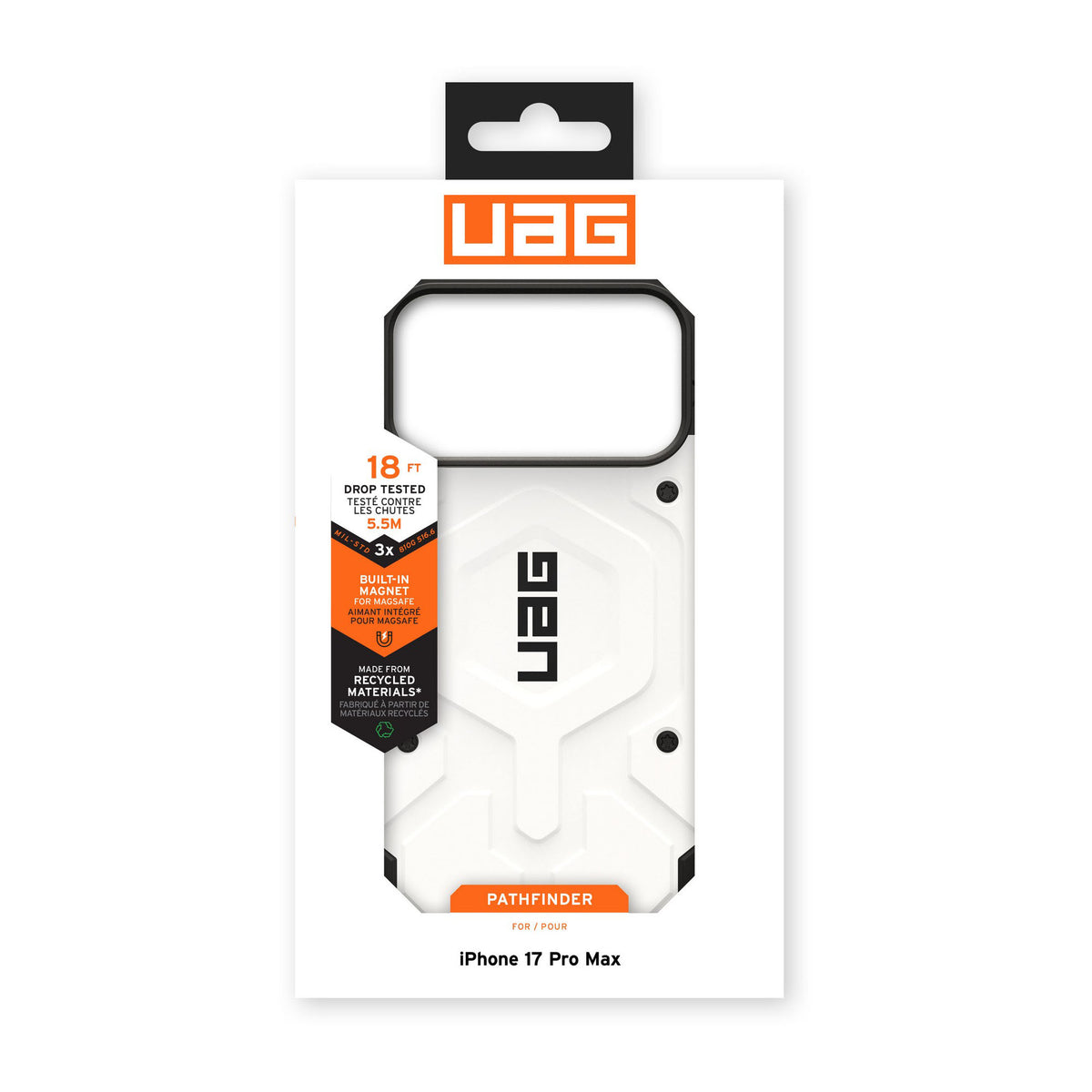 iPhone 18 Pro Max/17 Pro Max UAG Pathfinder MagSafe Case - White - 15-14655