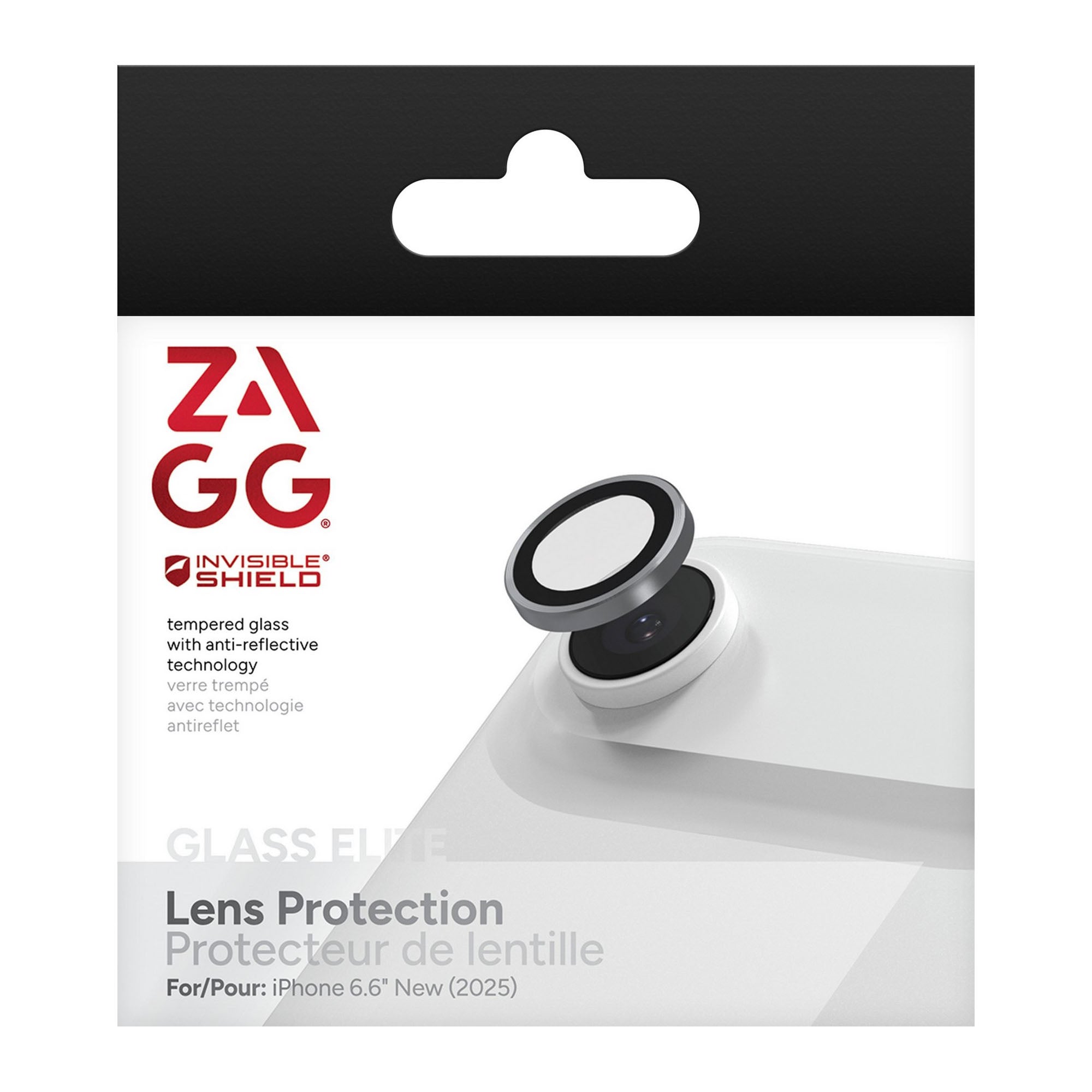 iPhone Air ZAGG InvisibleShield Glass Elite Camera Rings Lens Protector - Silver - 15-14684