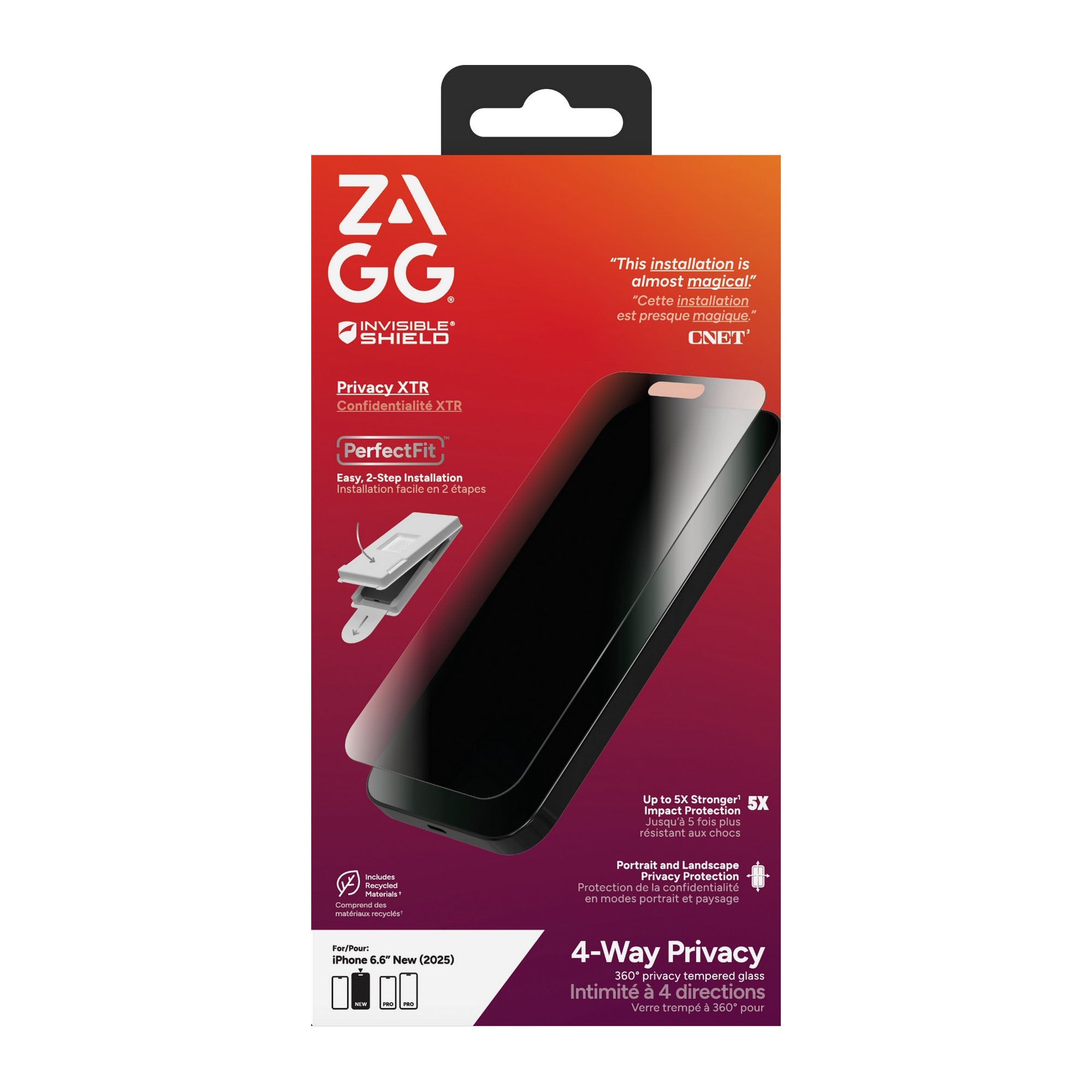 iPhone Air ZAGG InvisibleShield Glass Privacy XTR Screen Protector - 15-14688