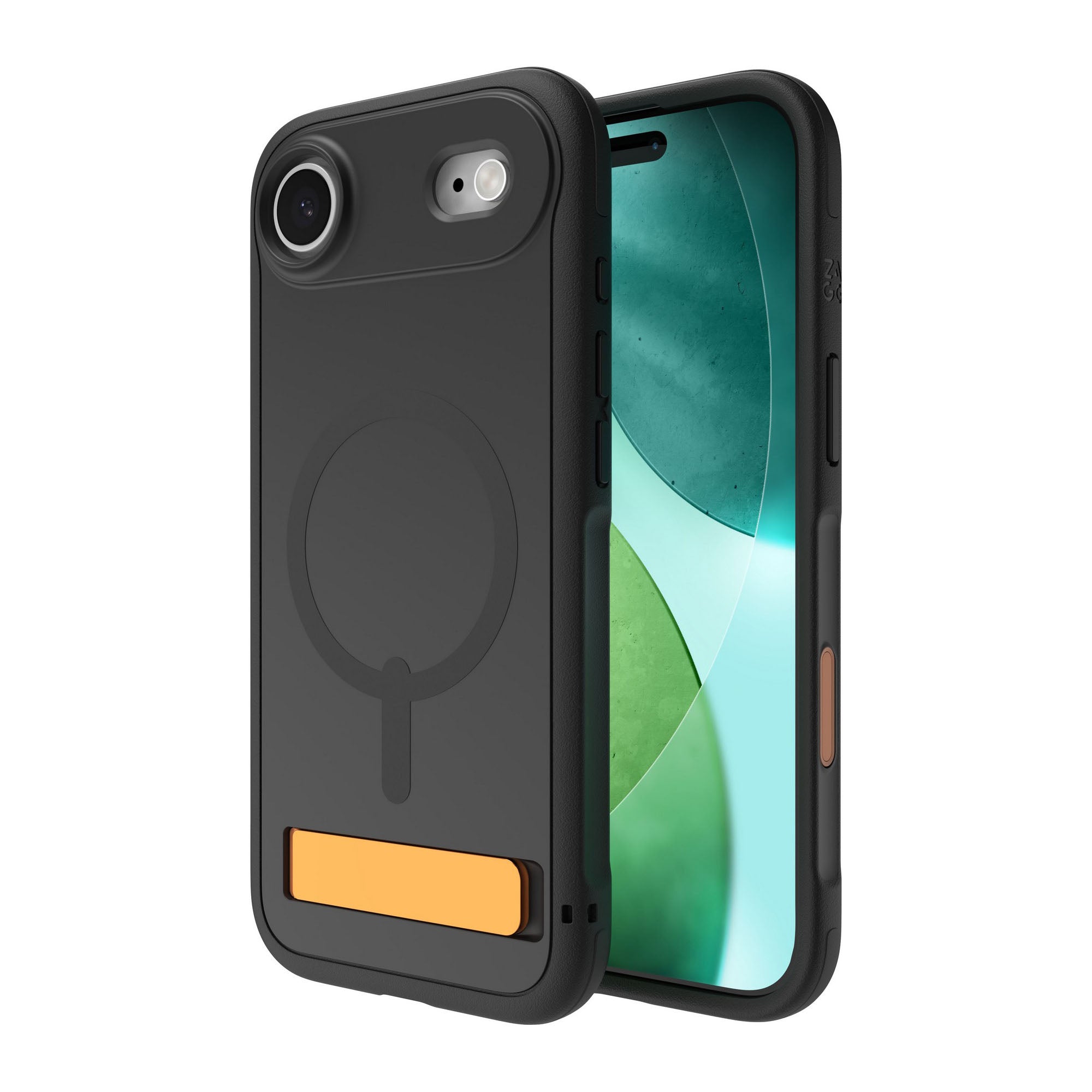 iPhone Air ZAGG Graphene Sedona Snap Kickstand Case - Flood Black/Orange - 15-14697