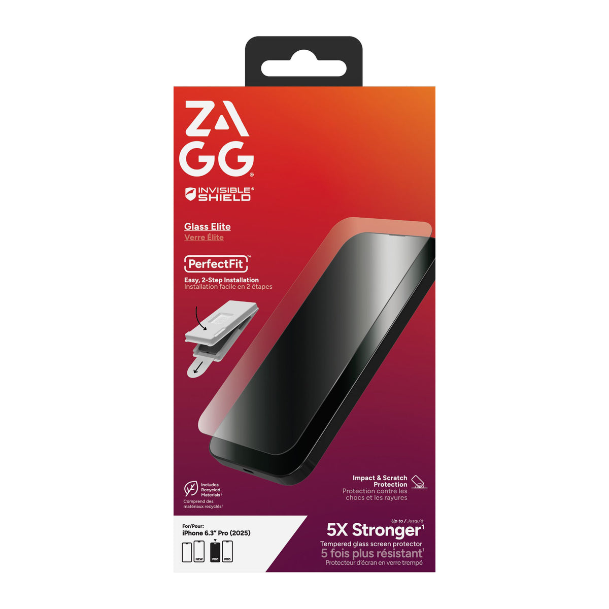 iPhone 18 Pro/17 Pro ZAGG InvisibleShield Glass Elite Screen Protector - 15-14702