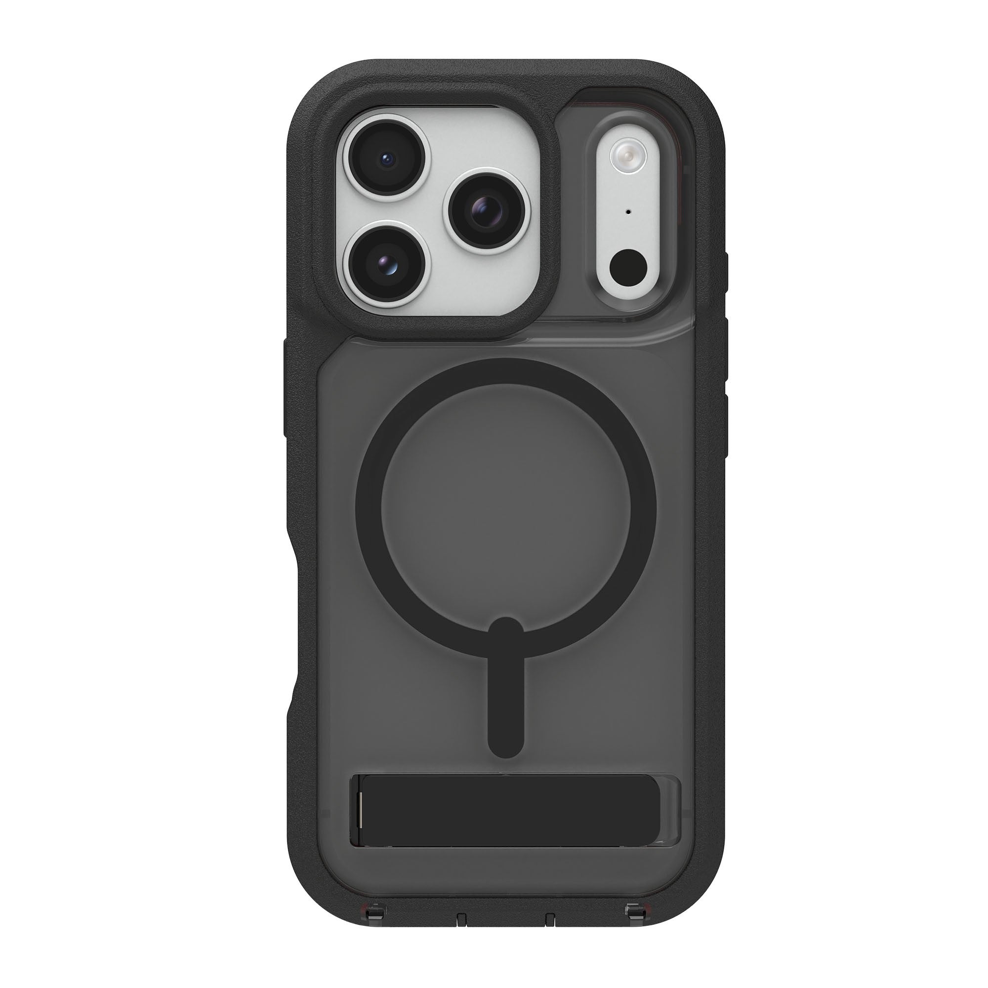 iPhone 17 Pro ZAGG Graphene Rainier Snap Kickstand Case - Smoke Black - 15-14708