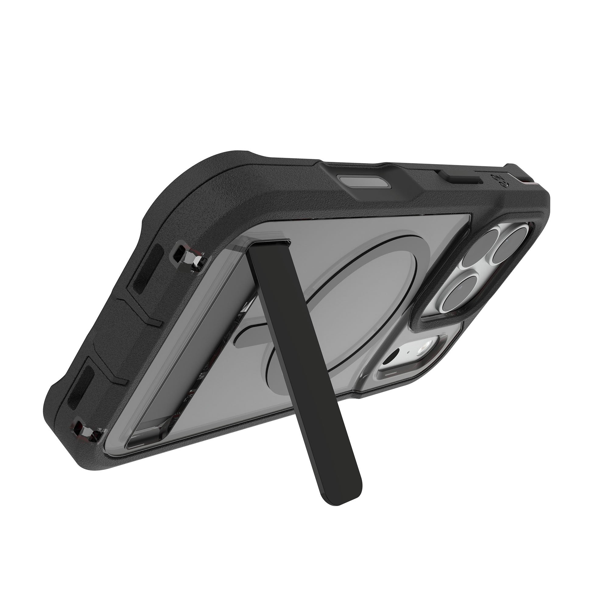 iPhone 17 Pro ZAGG Graphene Rainier Snap Kickstand Case - Smoke Black - 15-14708