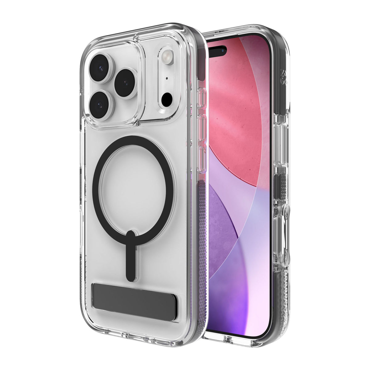 iPhone 18 Pro/17 Pro ZAGG Graphene Santa Cruz Snap Kickstand Case - Black - 15-14709
