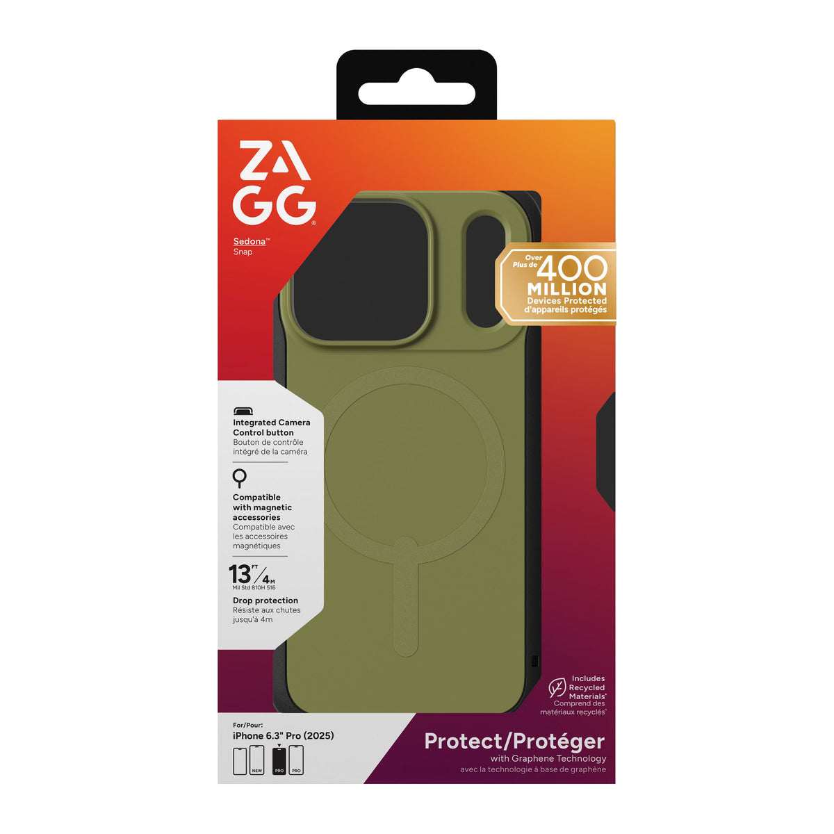iPhone 18 Pro/17 Pro ZAGG Graphene Sedona Snap Case - Sea Kelp - 15-14713
