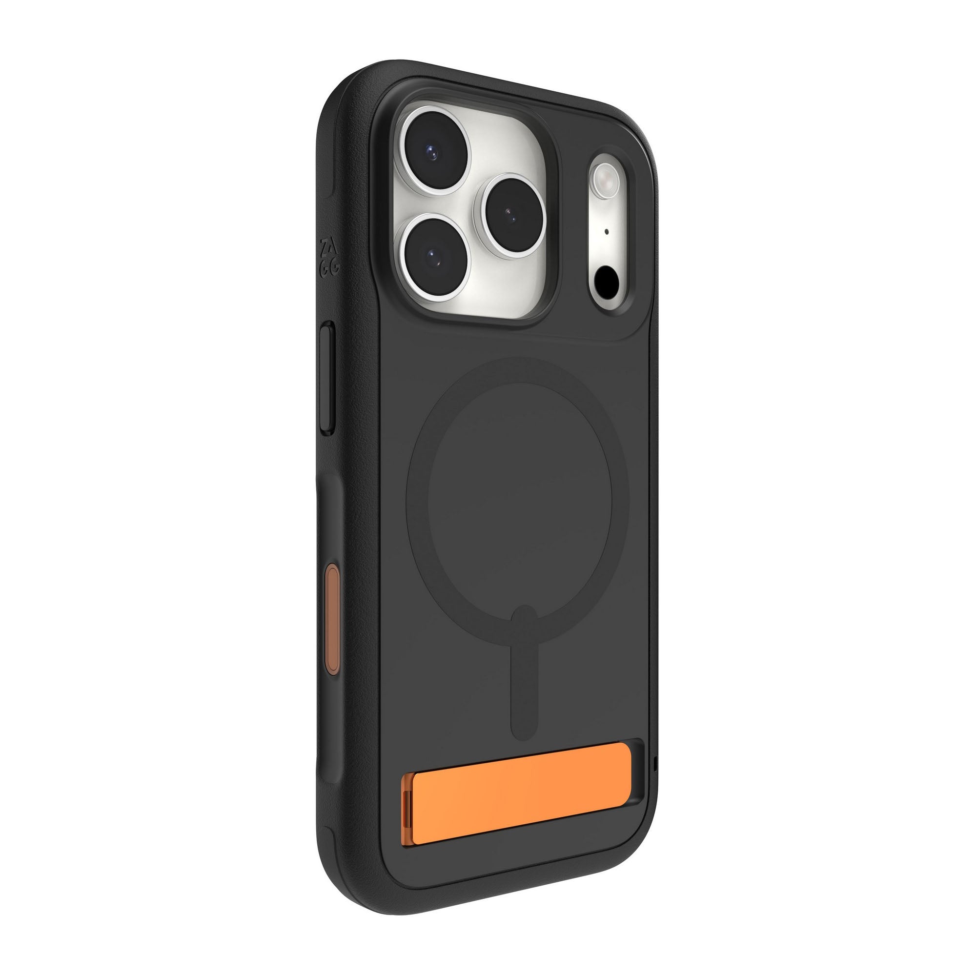 iPhone 18 Pro/17 Pro ZAGG Graphene Sedona Snap Kickstand Case - Flood Black/Orange - 15-14714