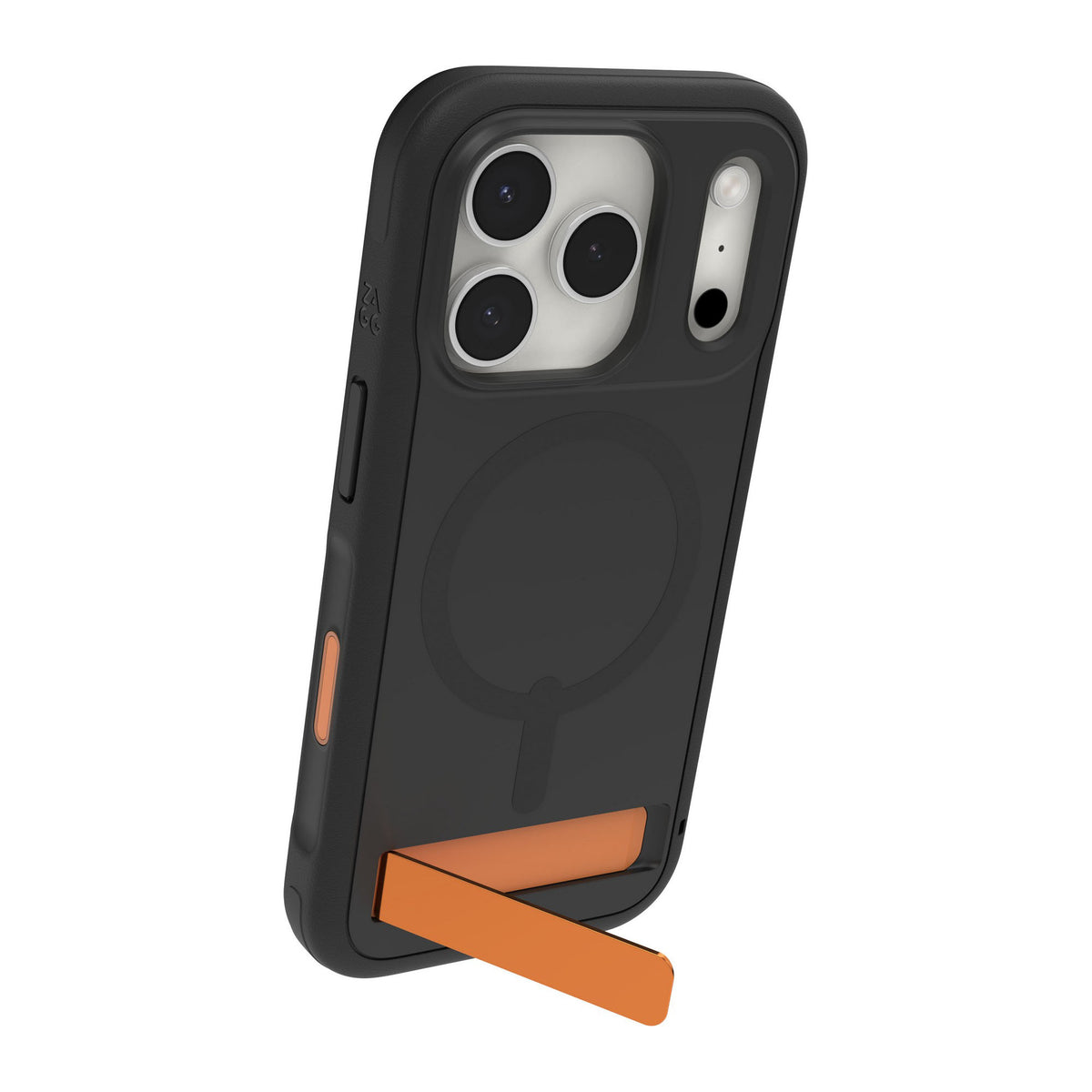 iPhone 18 Pro/17 Pro ZAGG Graphene Sedona Snap Kickstand Case - Flood Black/Orange - 15-14714