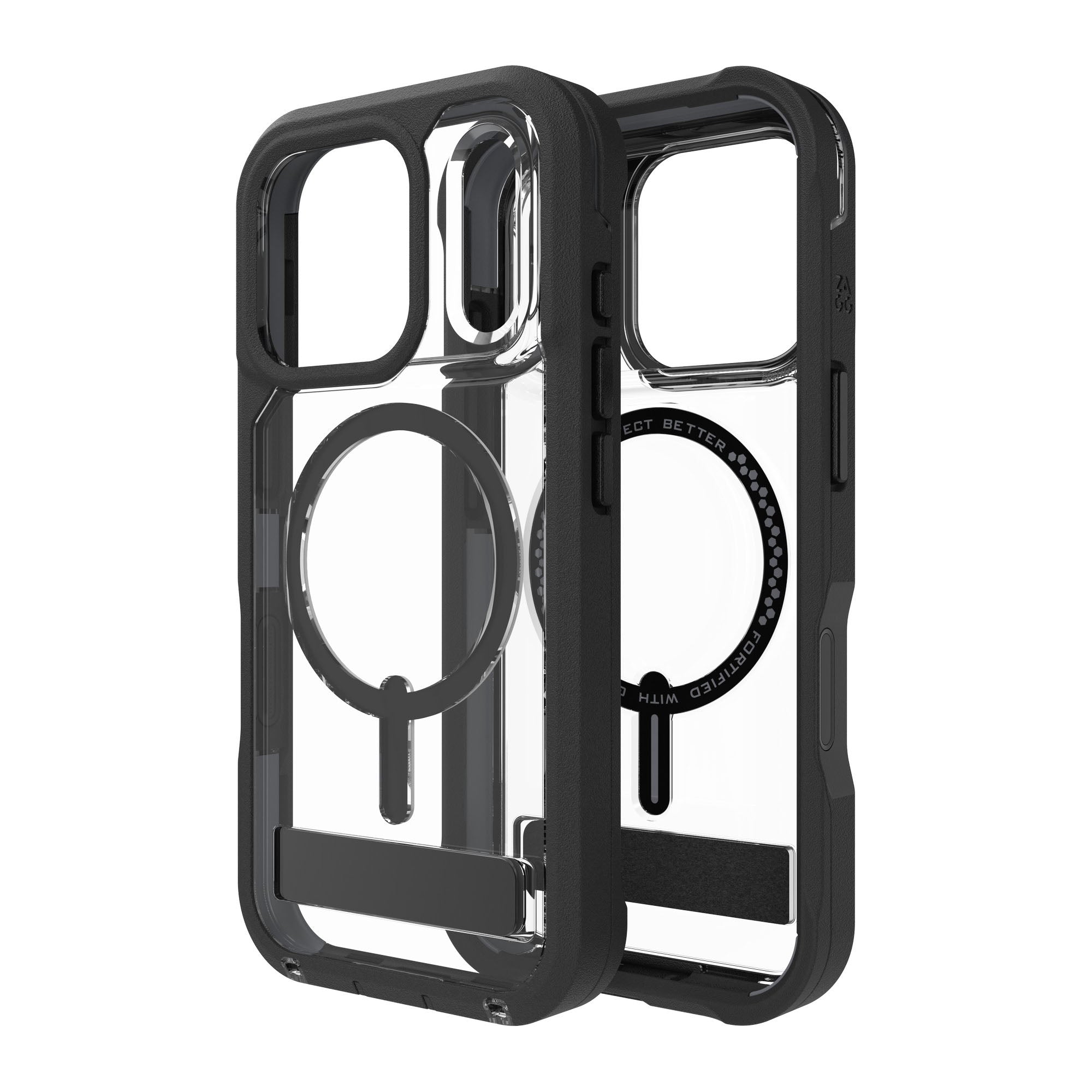 iPhone 17 Pro ZAGG Graphene Rainier Snap Kickstand Case - Black - 15-14720