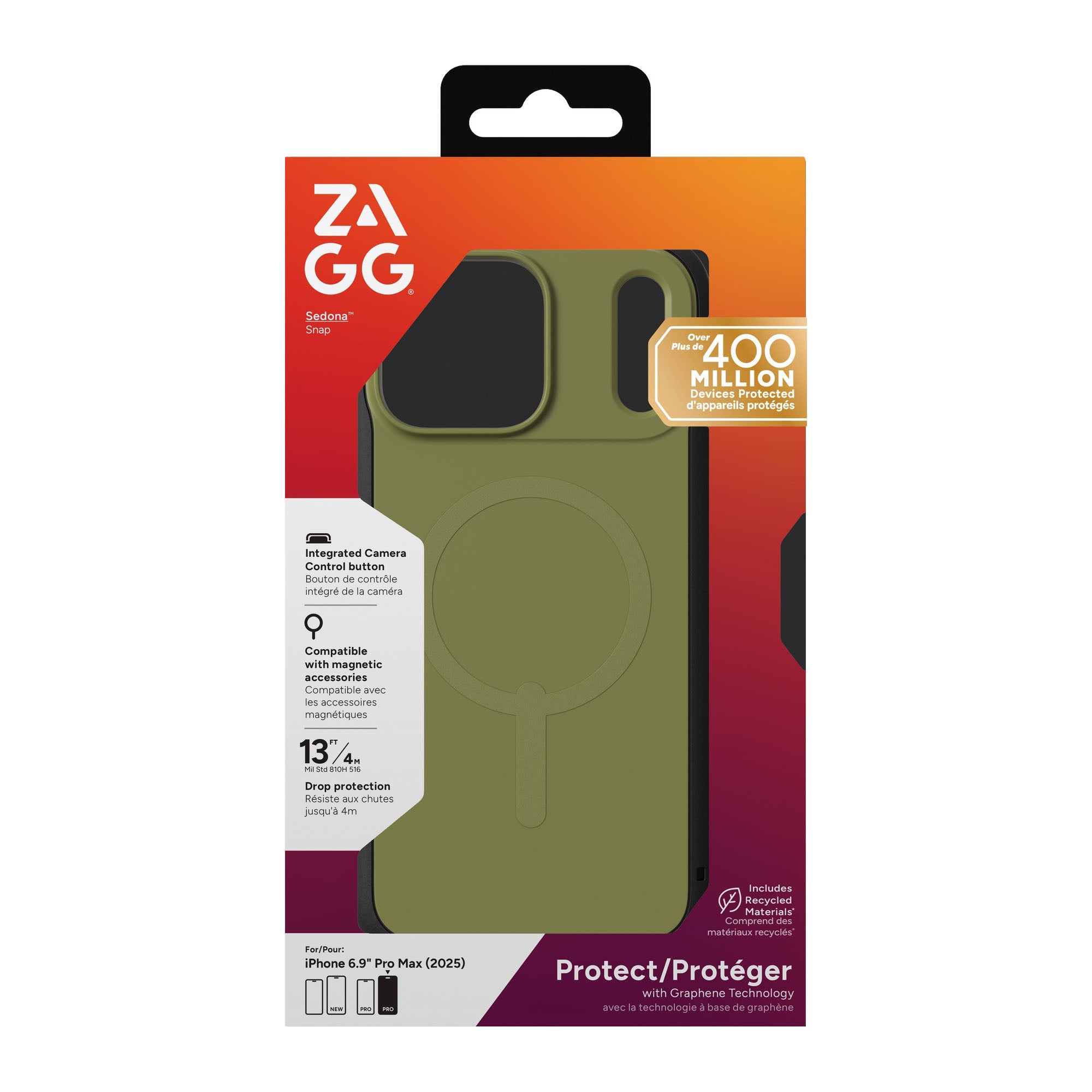 iPhone 18 Pro Max/17 Pro Max ZAGG Graphene Sedona Snap Case - Sea Kelp - 15-14730