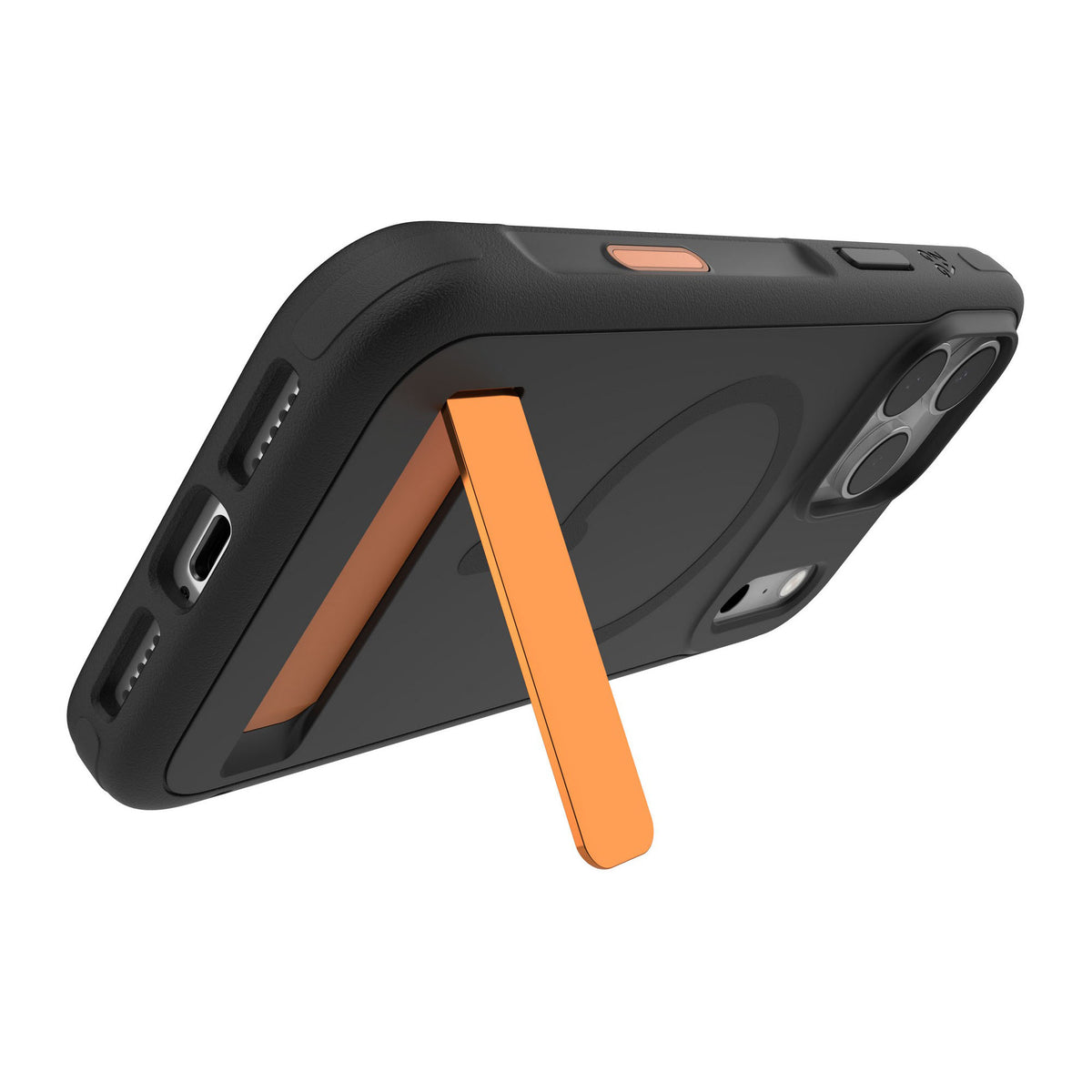iPhone 18 Pro Max/17 Pro Max ZAGG Graphene Sedona Snap Kickstand Case - Flood Black/Orange - 15-14731