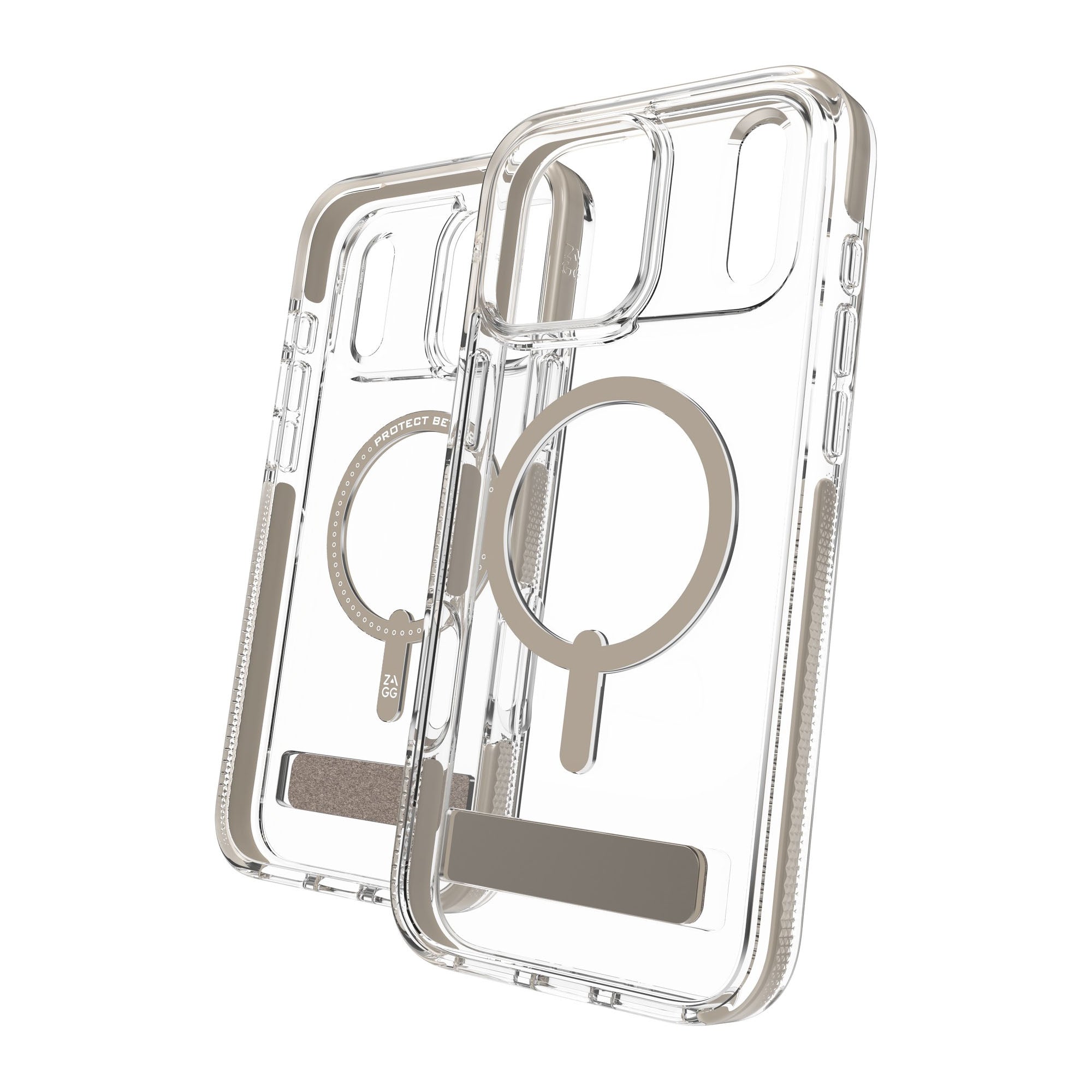 iPhone 17 Pro Max ZAGG Graphene Santa Cruz Snap Kickstand Case - Titanium - 15-14749